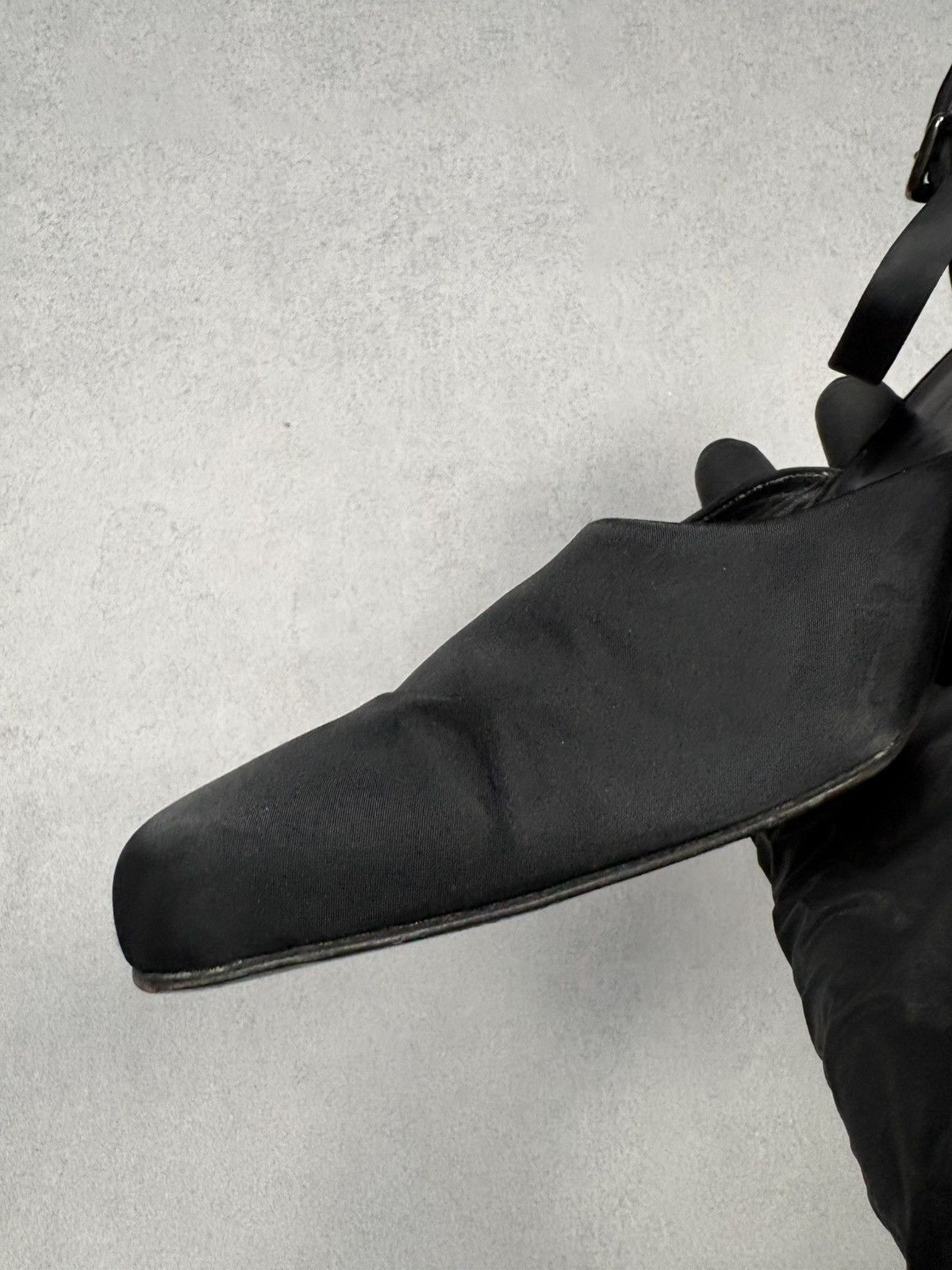Jil Sander Jil Sander Archive Black Satin Square Toe Heels Ankle Strap Size US 9.5 / IT 39.5 - 13 Thumbnail