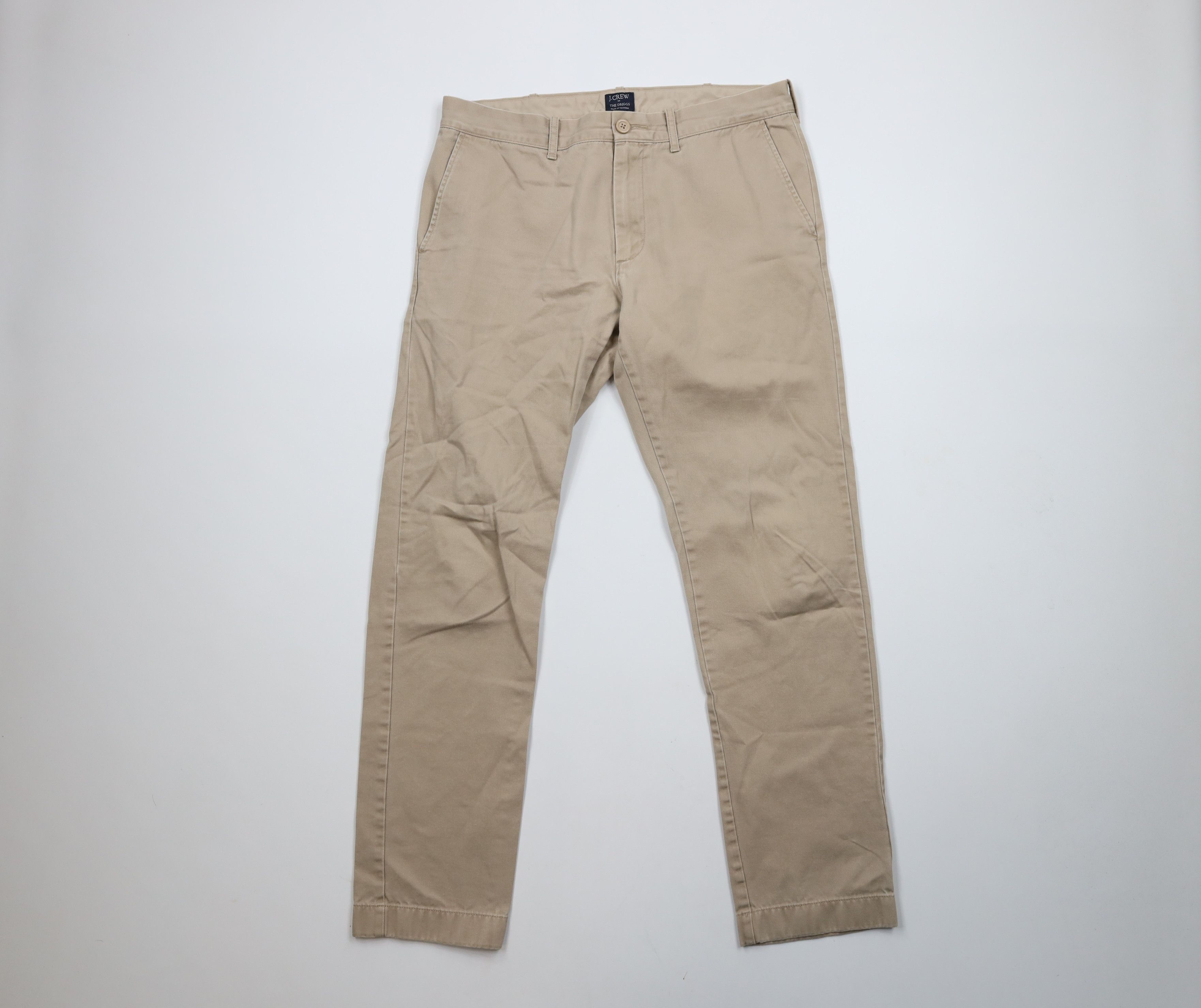 J.Crew × Vintage J Crew The Driggs Slim Fit Chino Pants Trousers Beige Cotton Size US 32 / EU 48 - 1 Thumbnail