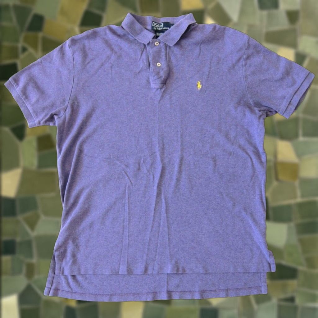 Polo Ralph Lauren Ralph Lauren Polo Shirt Men Large Purple Short Sleeve 100% Cotton Collared Polo Shirt Mens Large Purple Short Sleeve Polo Shirt Size US L / EU 52-54 / 3 - 1 Thumbnail