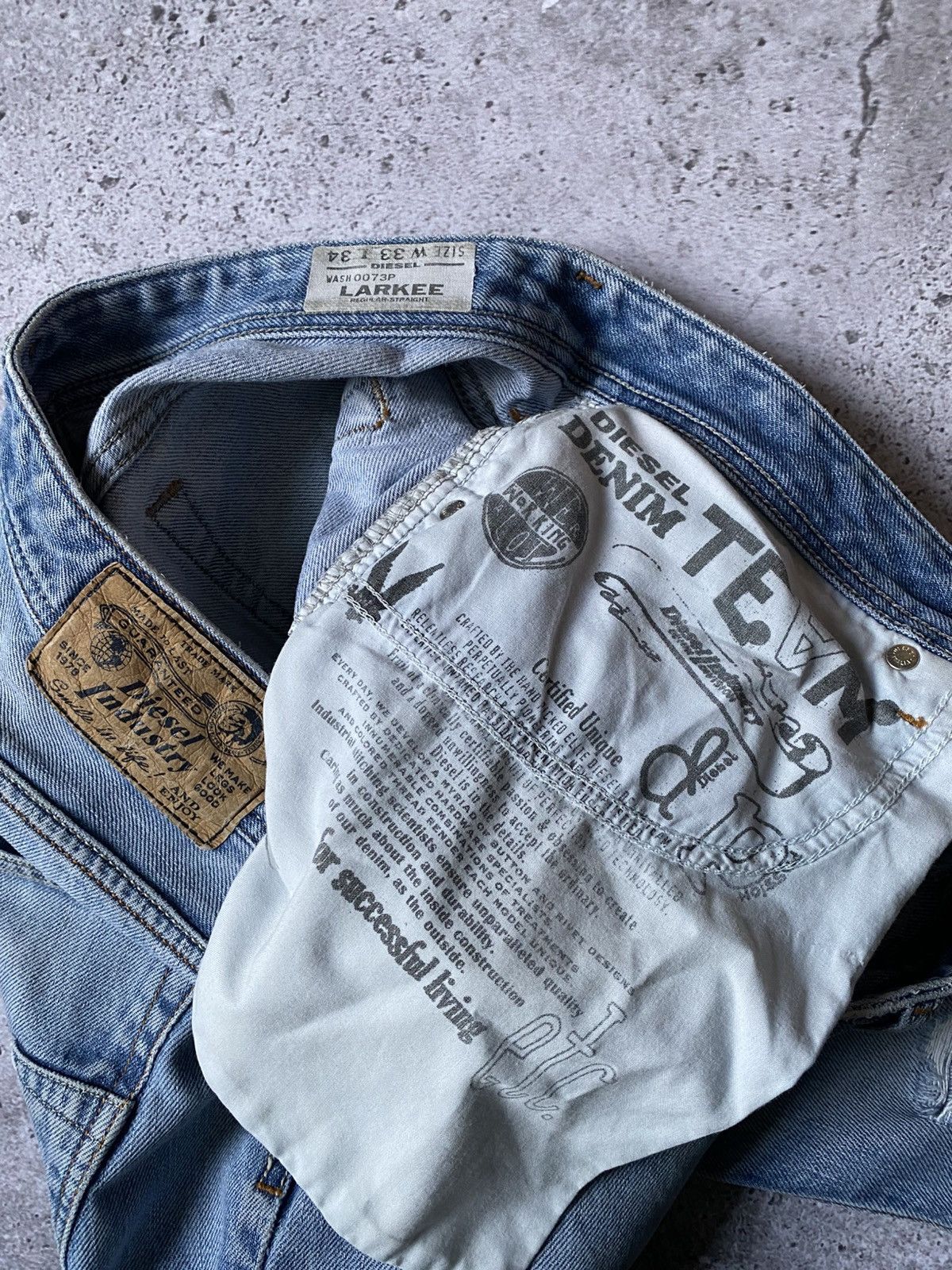 Diesel × If Six Was Nine × Japanese Brand 🔥VNTG Diesel Denim ashed baggy jeans Le Grand Bleu (L.G.B.) Size US 33 - 13 Thumbnail