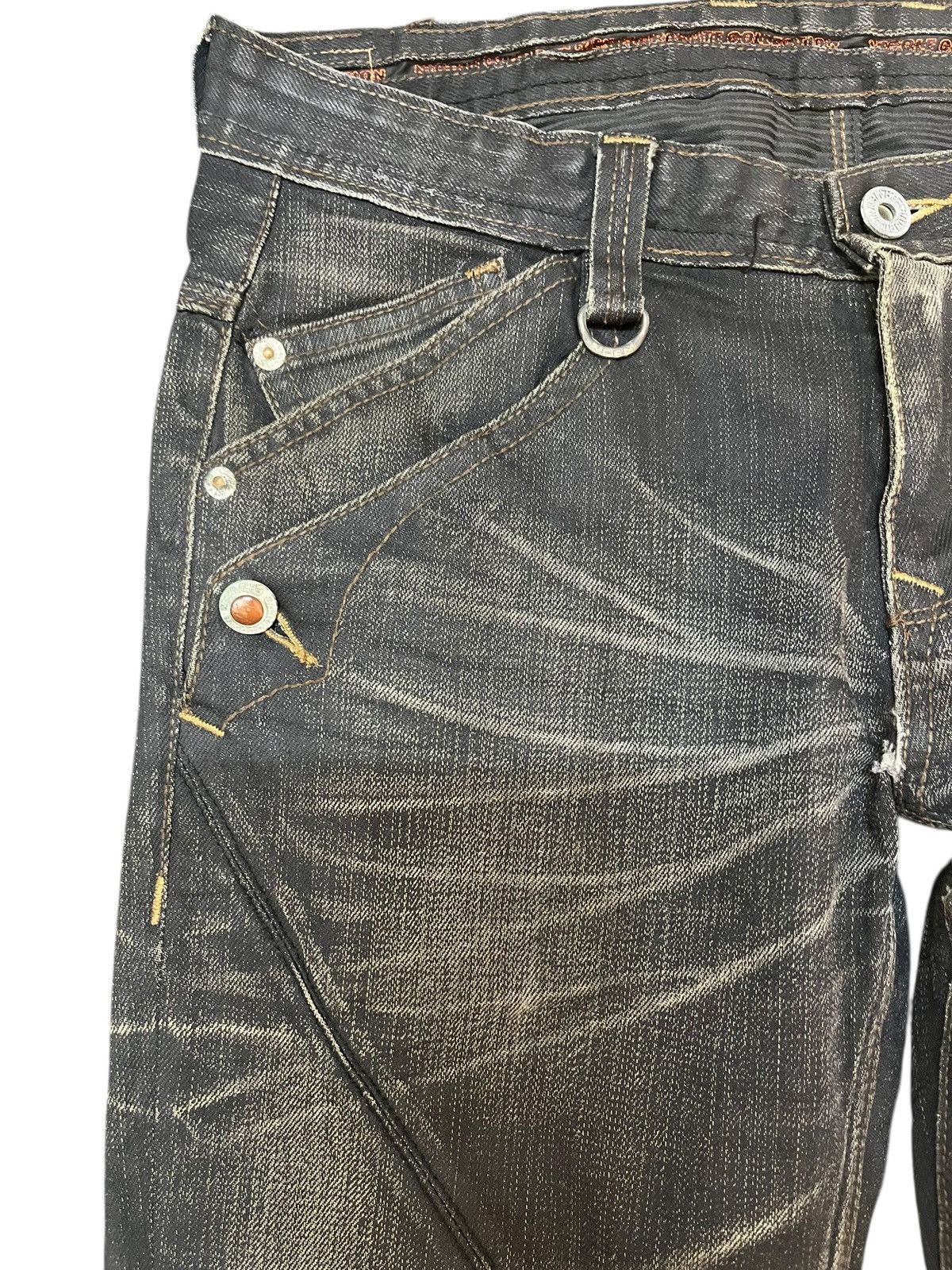 Le Grande Bleu (L.G.B.) Vintage Nicole Club For Men Flare Seditionaries Punk Denim Size US 32 / EU 48 - 3 Thumbnail