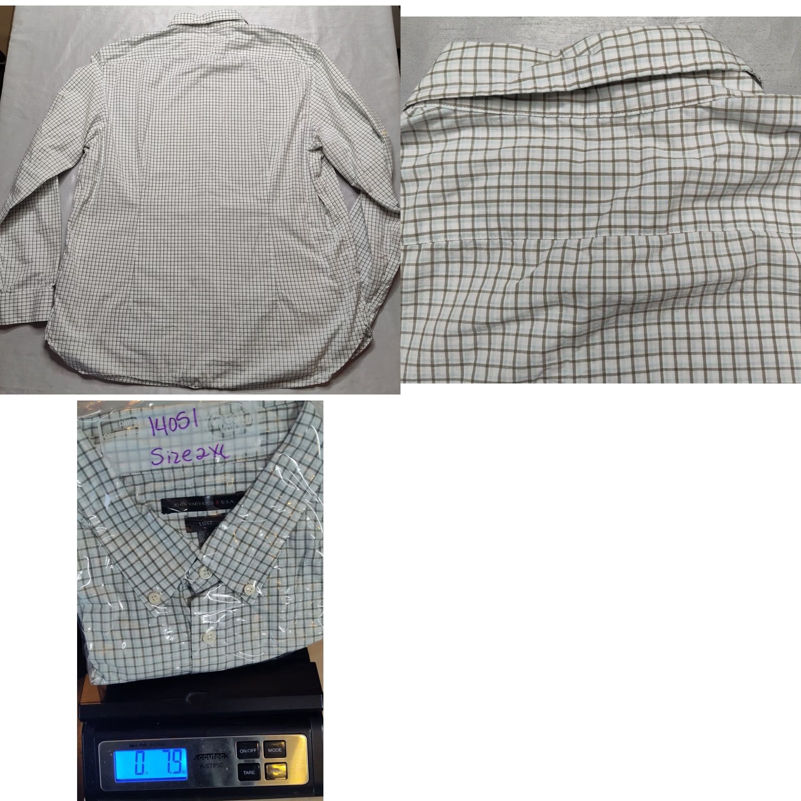 John Varvatos JOHN VARVATOS LUXE Men Button-Up Shirt 2XL Brown Check Long Sleeve Casual Travel Size US XXL / EU 58 / 5 - 10 Thumbnail