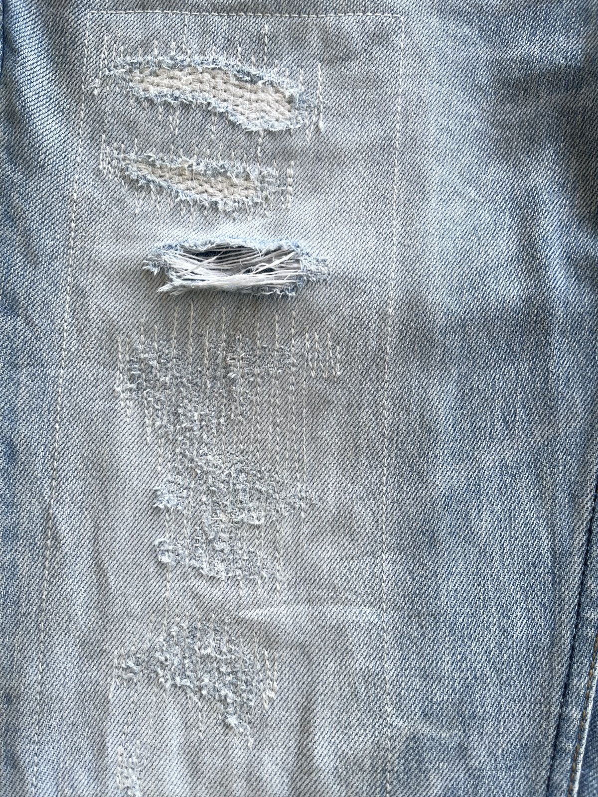 Japanese Brand Lounge Lizard Distressed Straight Cut Denim Size US 29 - 8 Thumbnail