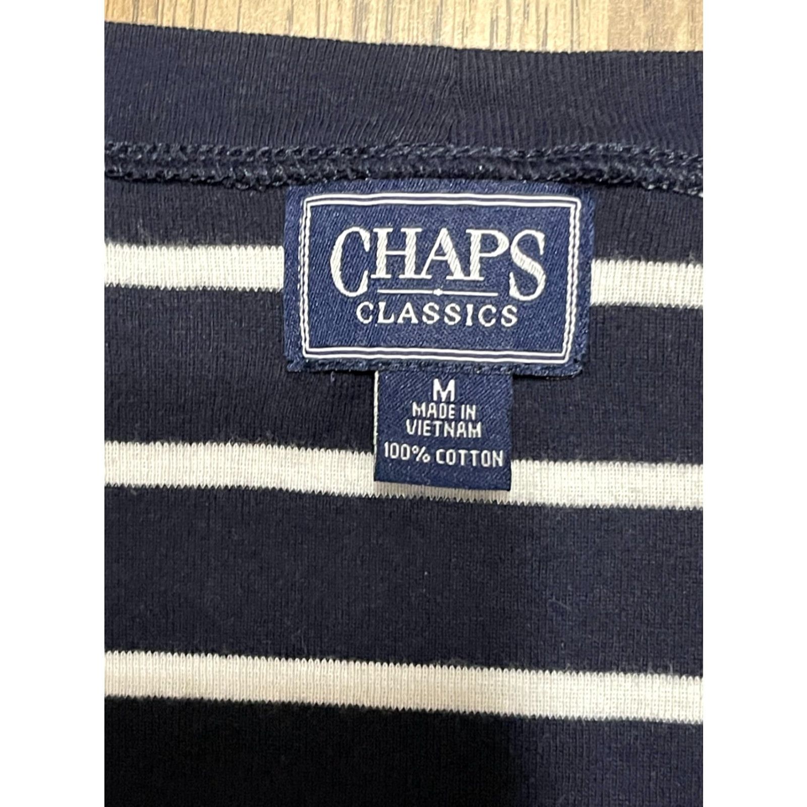 Chaps Chaps Shirt, Women's Size Medium, Navy White Striped, Button Up, Short Sleeve, Casual, Modern, Vintage: No, Regular Fit, White, M, Women Size M / US 6-8 / IT 42-44 - 6 Thumbnail