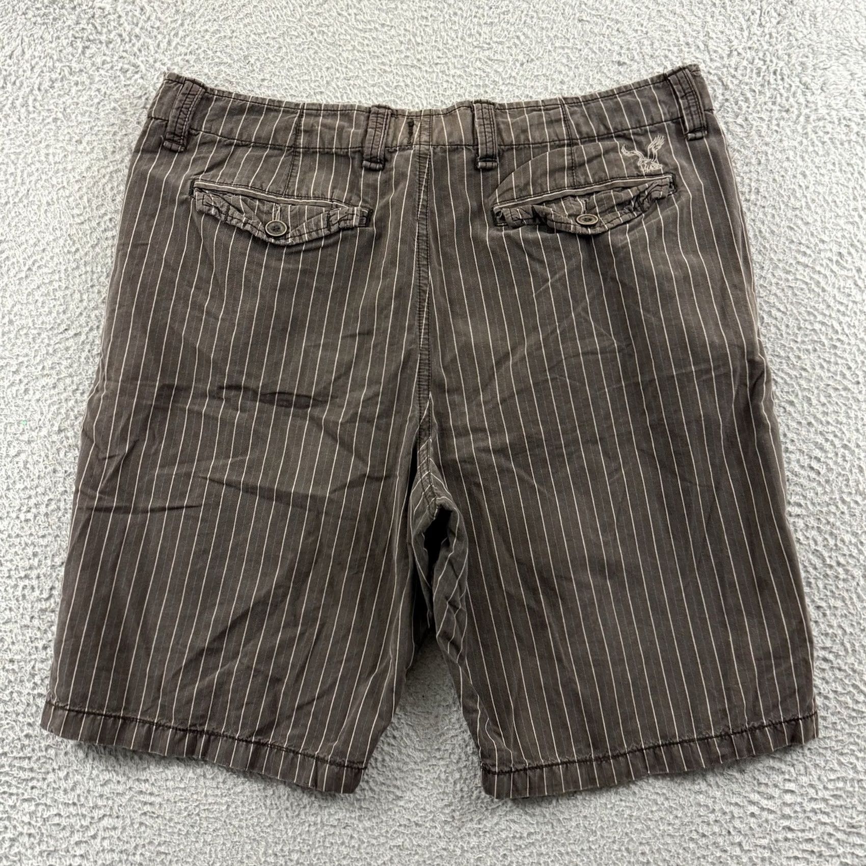 American Eagle Outfitters Vintage American Eagle Shorts Mens 38 Brown Striped Classic Skater Surf Zip Y2K Size US 38 / EU 54 - 7 Thumbnail