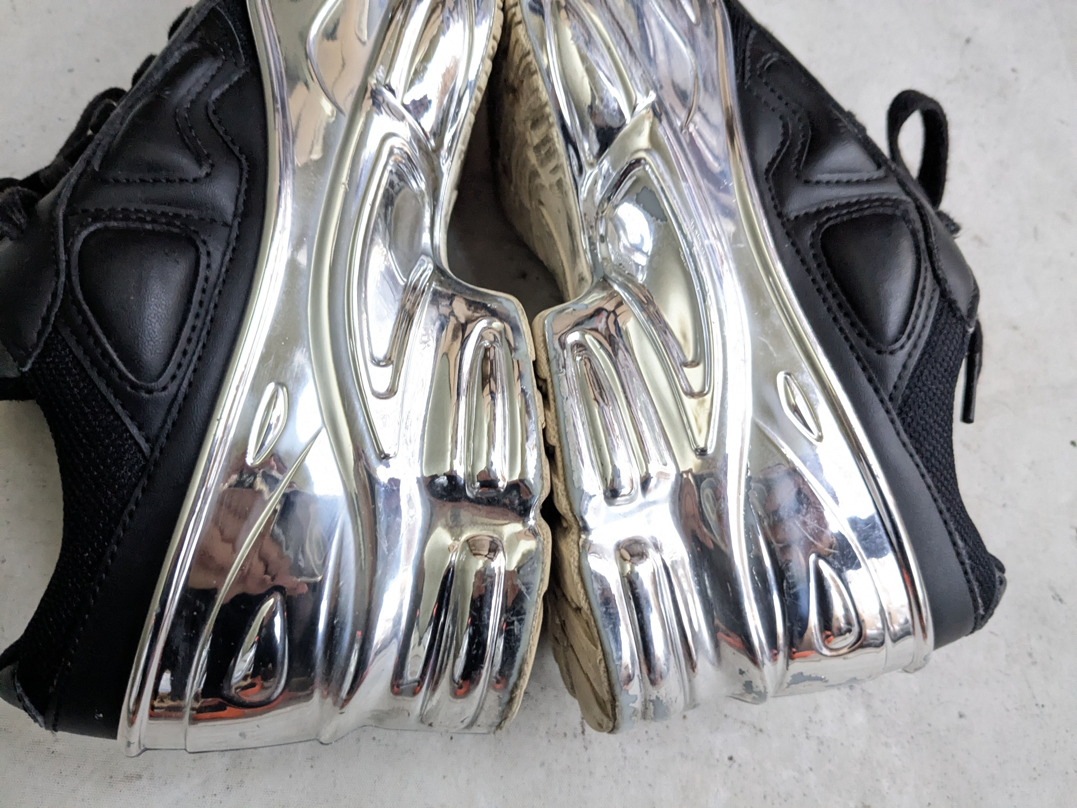 Raf Simons Adidas x Raf Simons Ozweego Mirrored 7.5 Black Silver Size US 7.5 / EU 40-41 - 9 Thumbnail