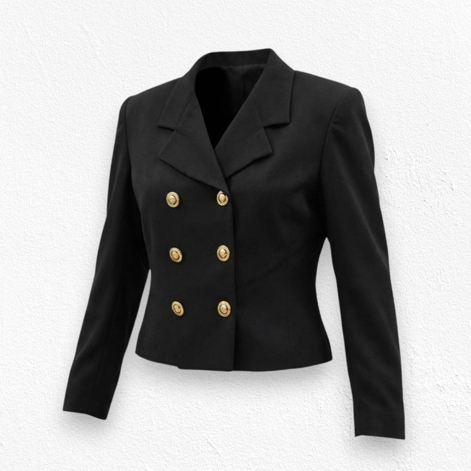Oleg Cassini Vintage Black Double Breasted Blazer Size 8 Size M / US 6-8 / IT 42-44 - 1 Thumbnail