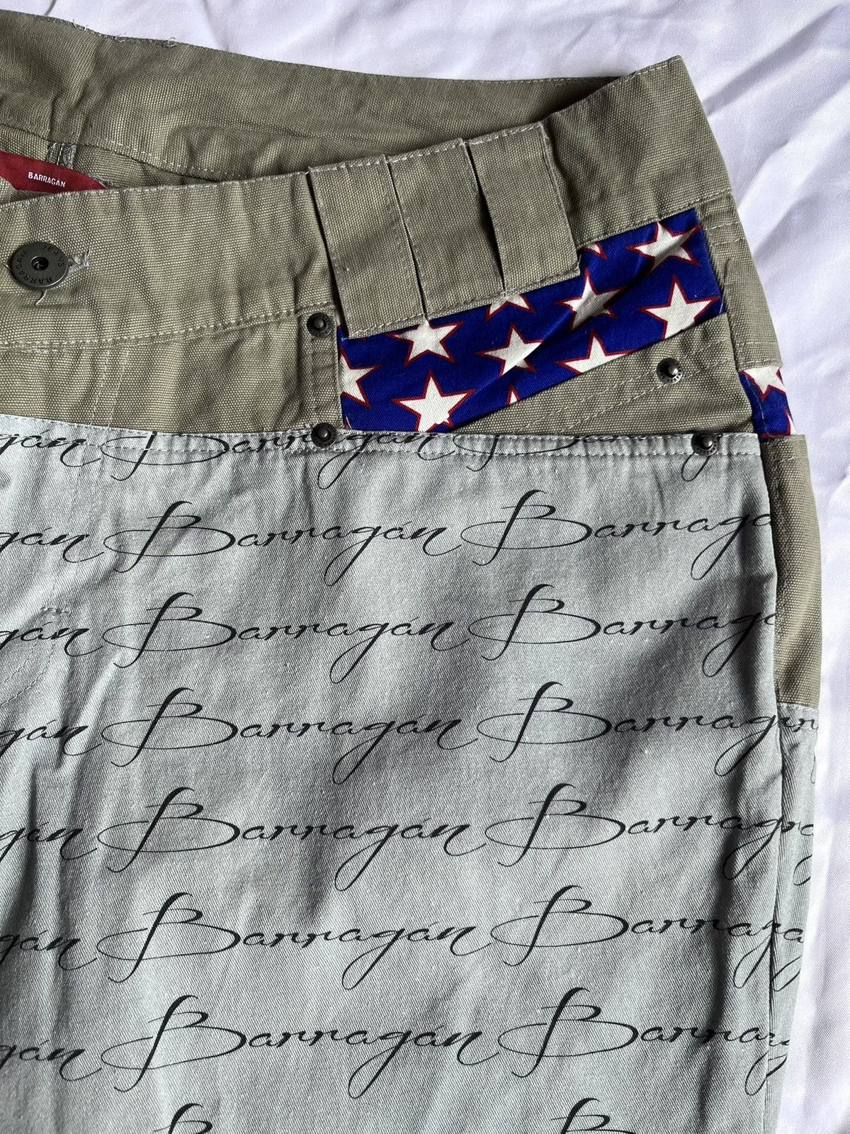 Barragan Khaki Script Trousers Size 36" / US 14 / IT 50 - 4 Thumbnail