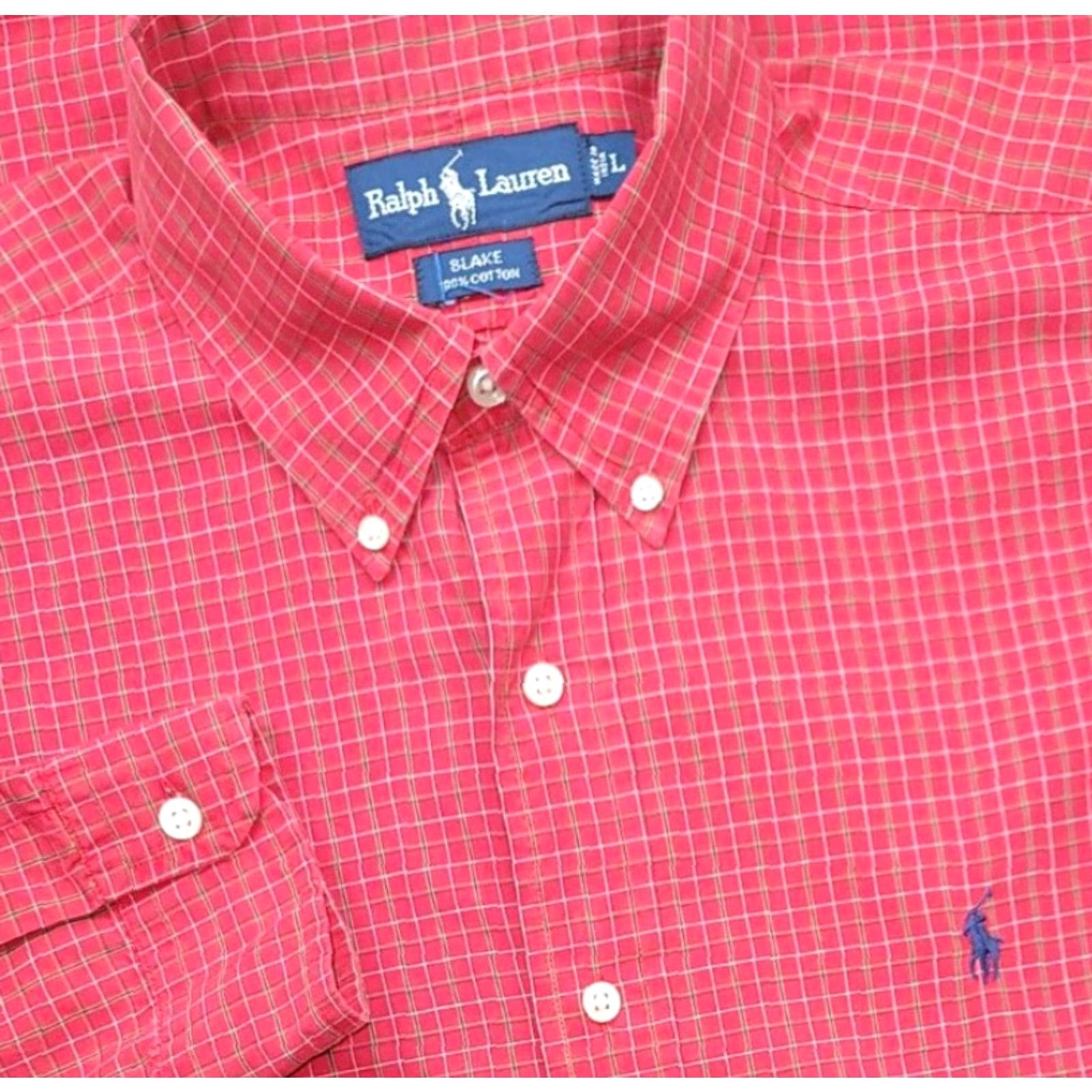 Polo Ralph Lauren VINTAGE Polo Ralph Lauren Shirt Men L Red Check Blake Button-Up Polo Ralph Lauren Blake Shirt L Red Size US L / EU 52-54 / 3 - 2 Thumbnail