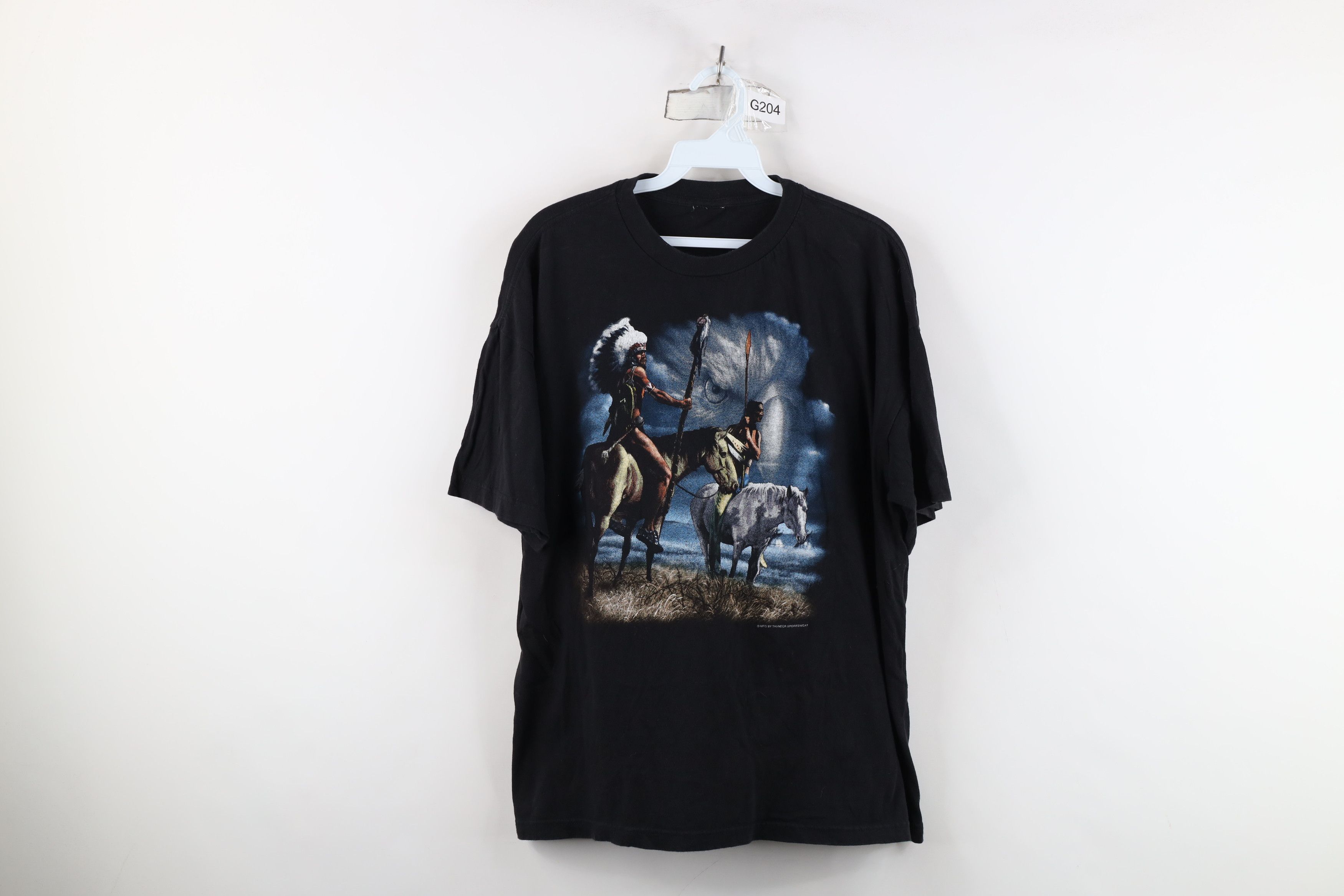 Vintage Vintage 90s Streetwear Boxy Fit Nature Eagle Horse T-Shirt Size US M / EU 48-50 / 2 - 1 Thumbnail