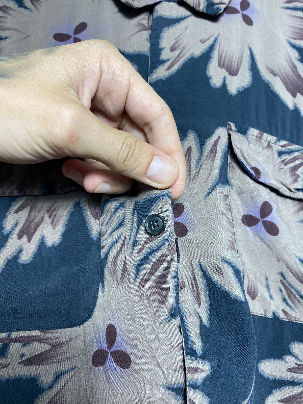 Allsaints Allsaints 100% Viscose Printed Shonto Ls Shirt Size US L / EU 52-54 / 3 - 8 Thumbnail