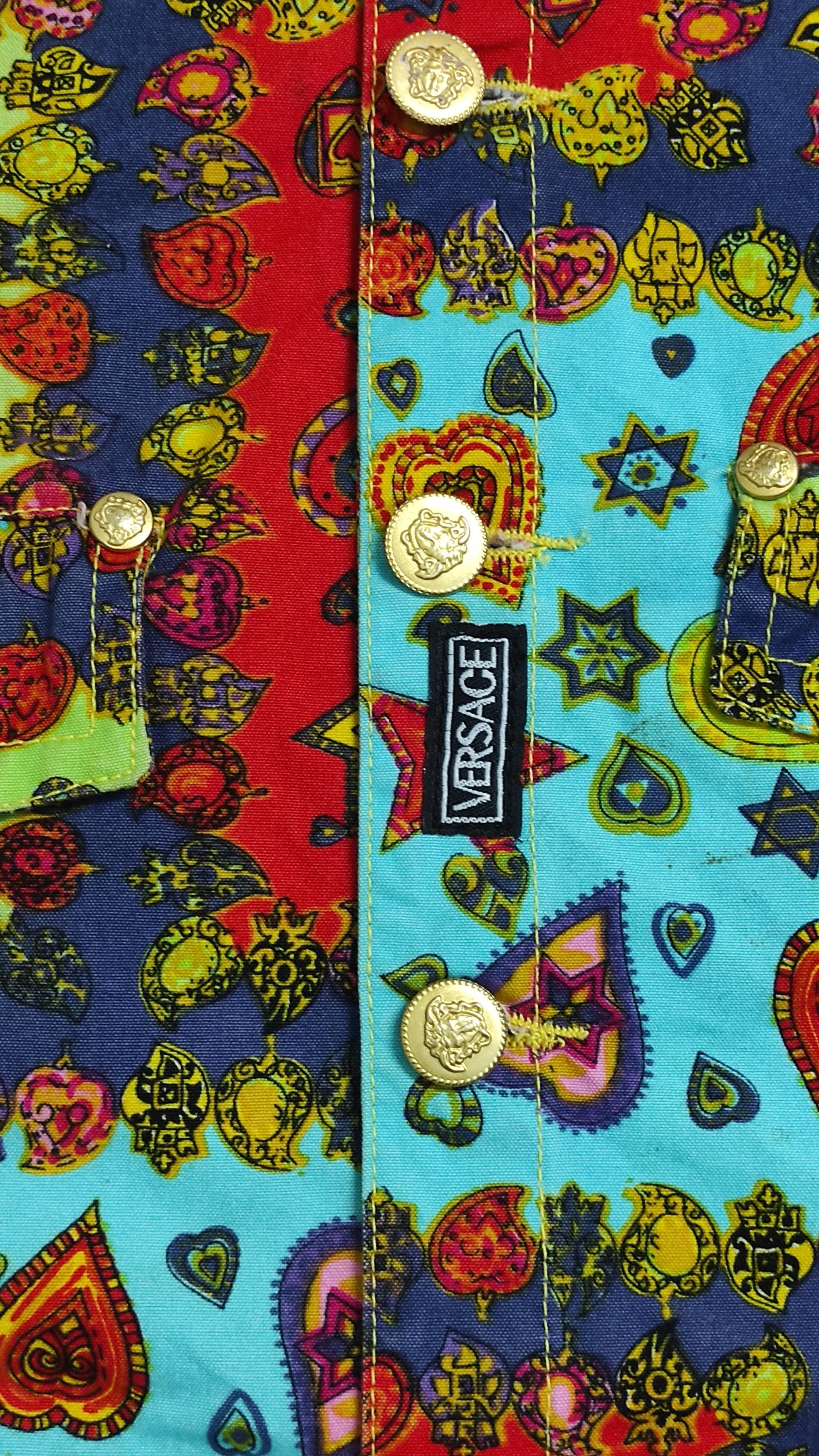 Versace Archive 90's YOUNG VERSACE MULTIPRINT BAROQUE CROPPED JACKET Size M / US 6-8 / IT 42-44 - 9 Thumbnail