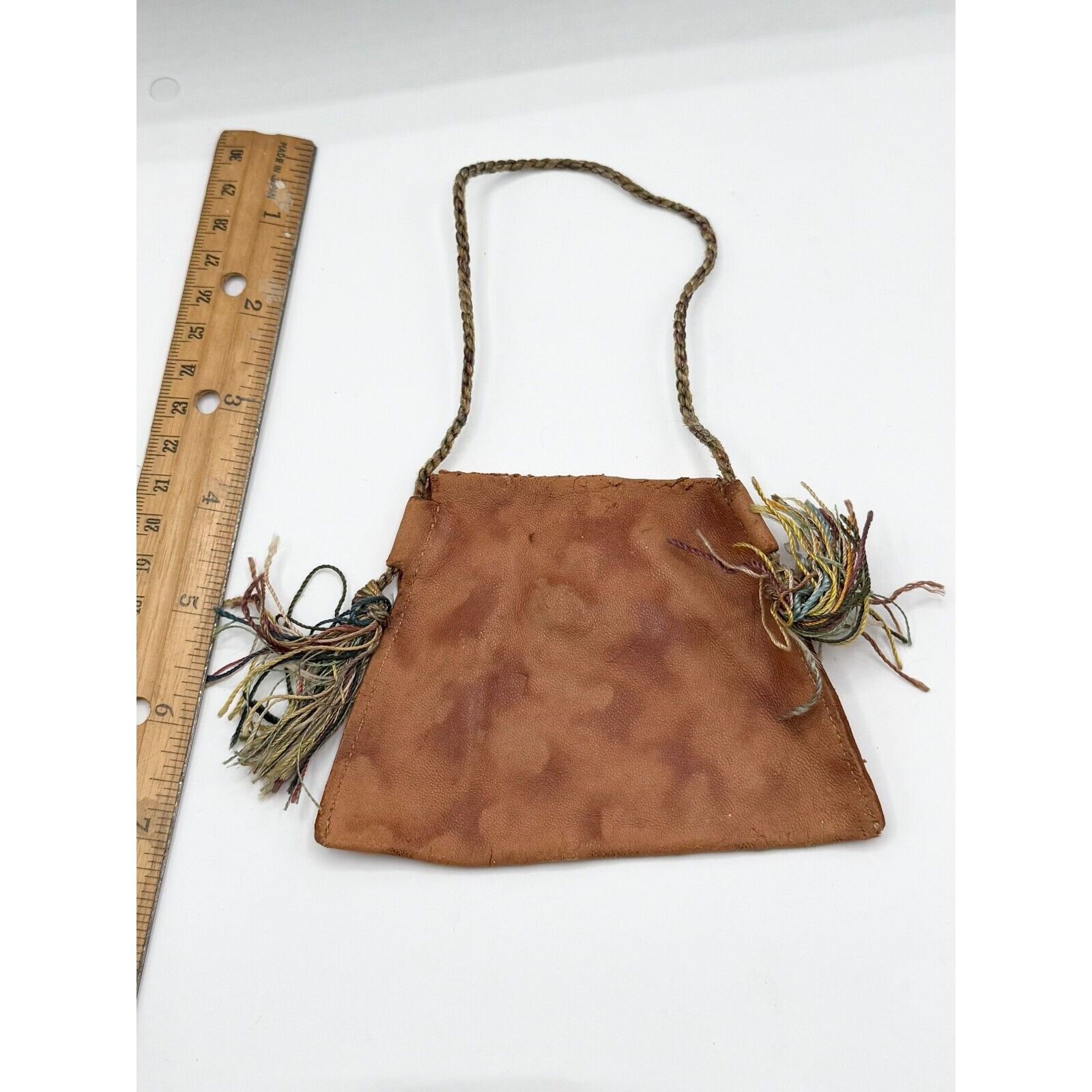 Vintage Antique Estate Cowhide Leather Lake George NY Souvenir Snap Size ONE SIZE - 5 Thumbnail