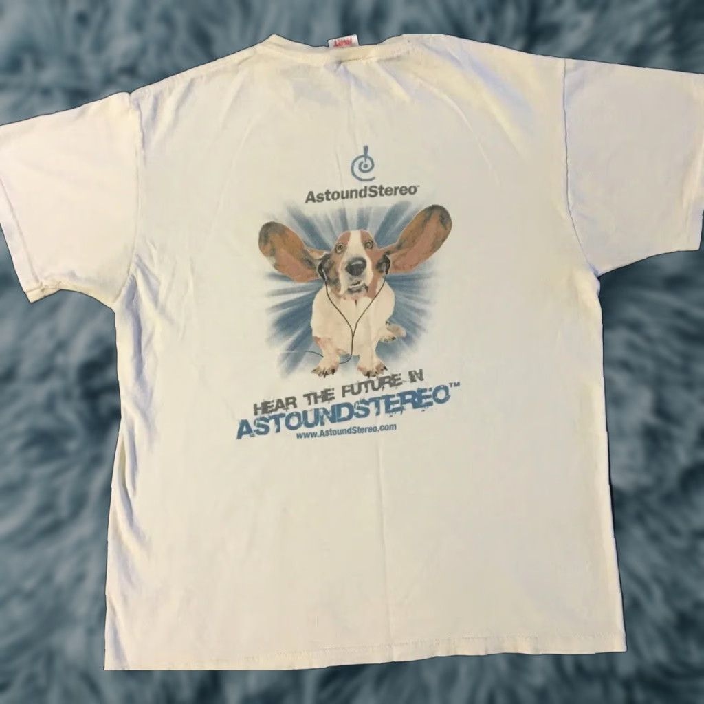 Vintage Vtg Astound Stereo Hear The Future Faded Distress Shirt M White 90s Grunge Promo T-Shirt Mens Size M Size US M / EU 48-50 / 2 - 1 Thumbnail