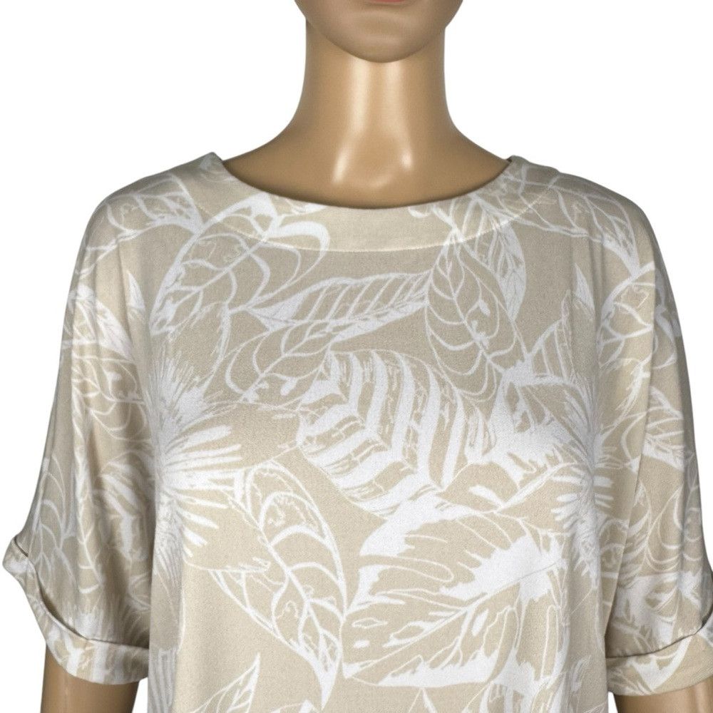 Adrianna Papell NWT New $79 Adrianna Papell Printed Cropped Knit Dolman Sle Size L / US 10 / IT 46 - 9 Thumbnail