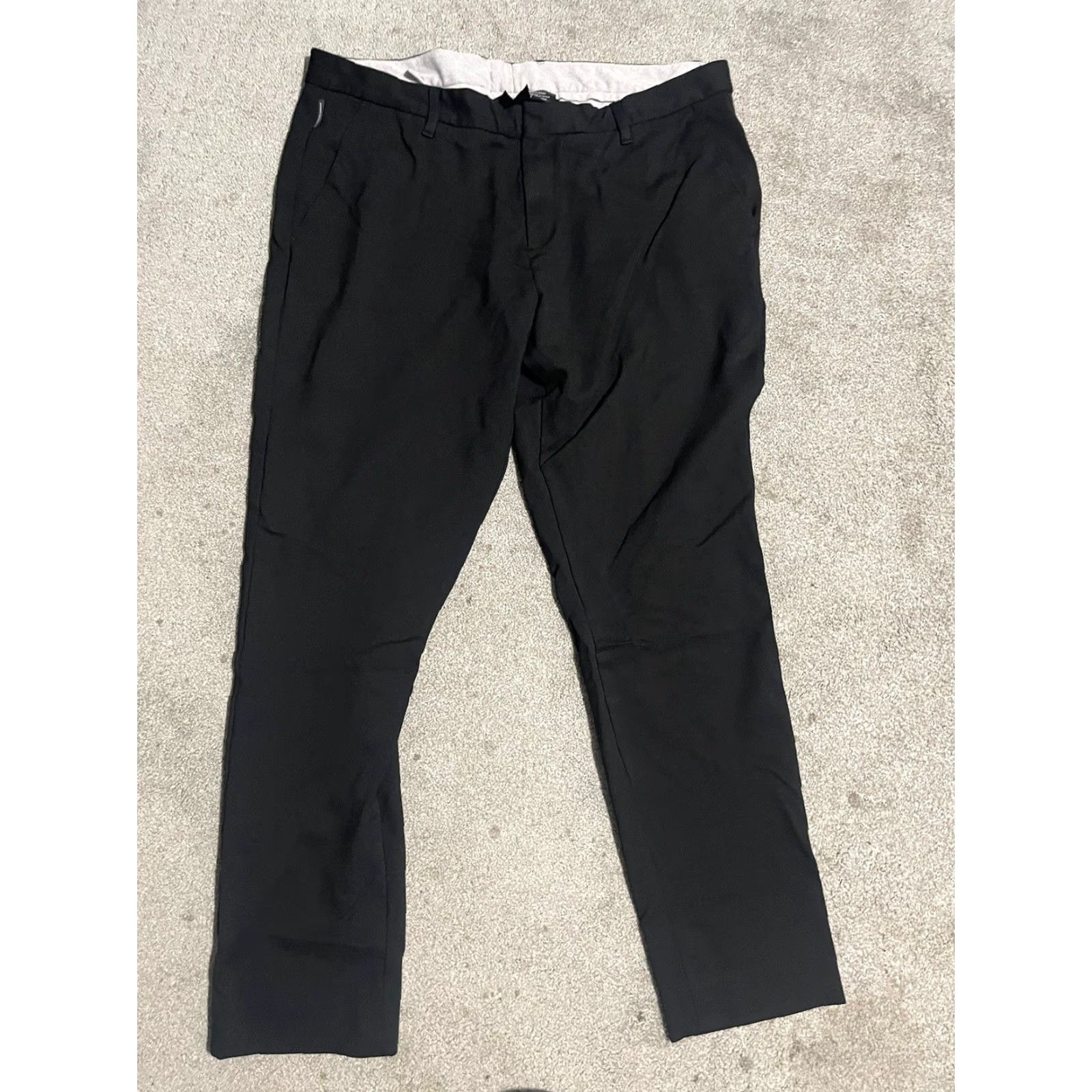 Armani Exchange Armani Exchange Pants Mens XL Black Viscose Blend Modern Lightweight Casual Dress Style City Logo Straight Front Size US 36 / EU 52 - 2 Thumbnail