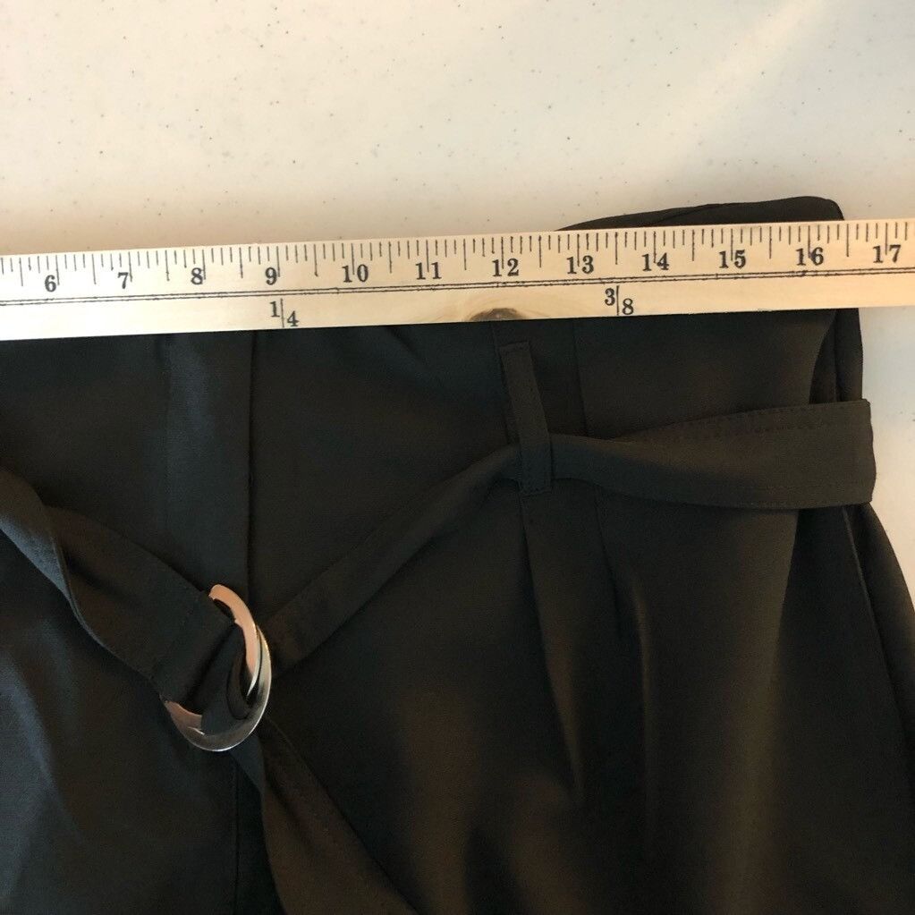 Other Romeo & Juliet Womens Straight Leg Pants Black Stretch Pleat Size 32" / US 10 / IT 46 - 5 Thumbnail