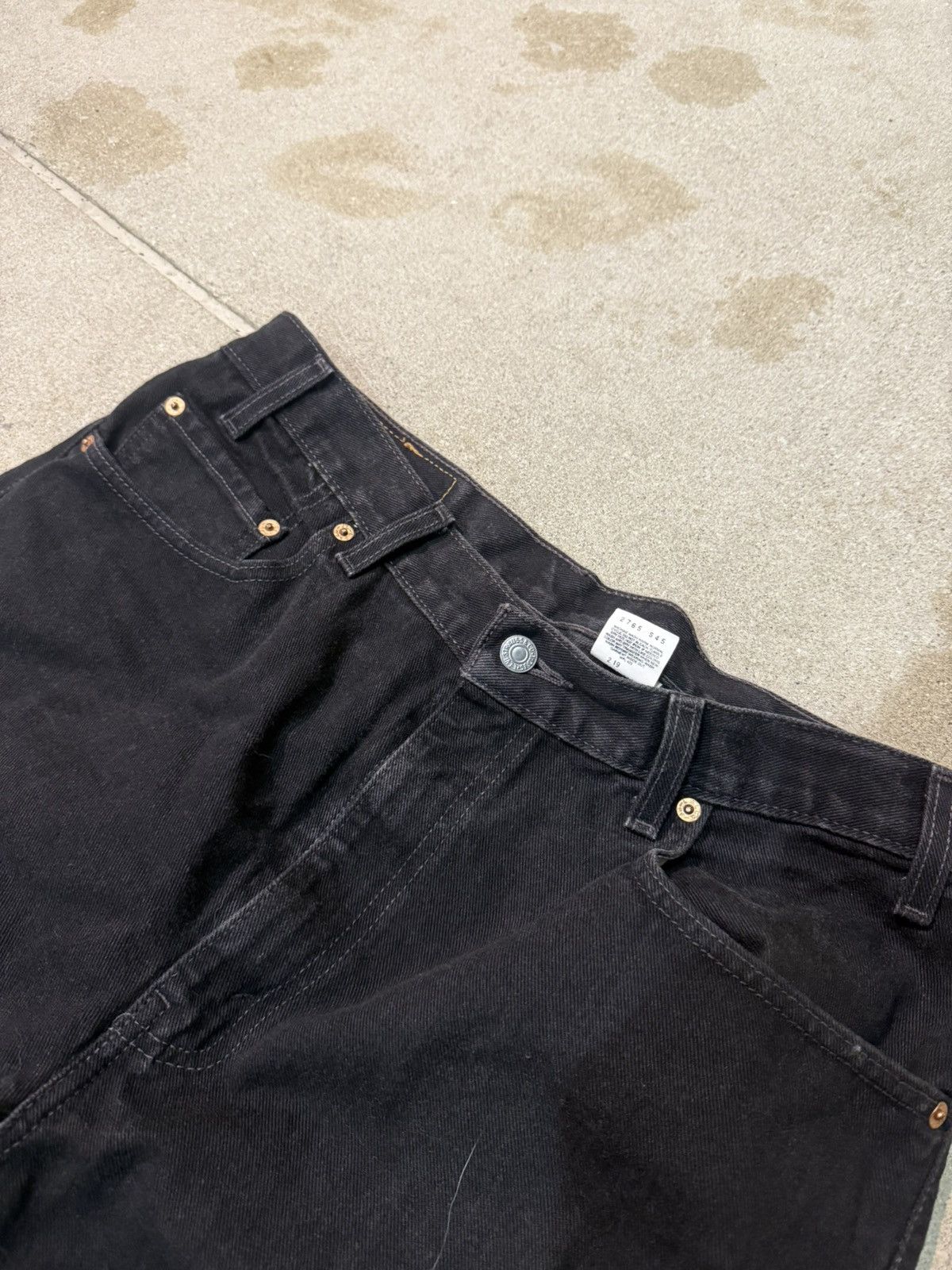 Levi's Levi’s 505 Black Denim Jeans – Vintage 90s Fit Size US 36 / EU 52 - 5 Thumbnail