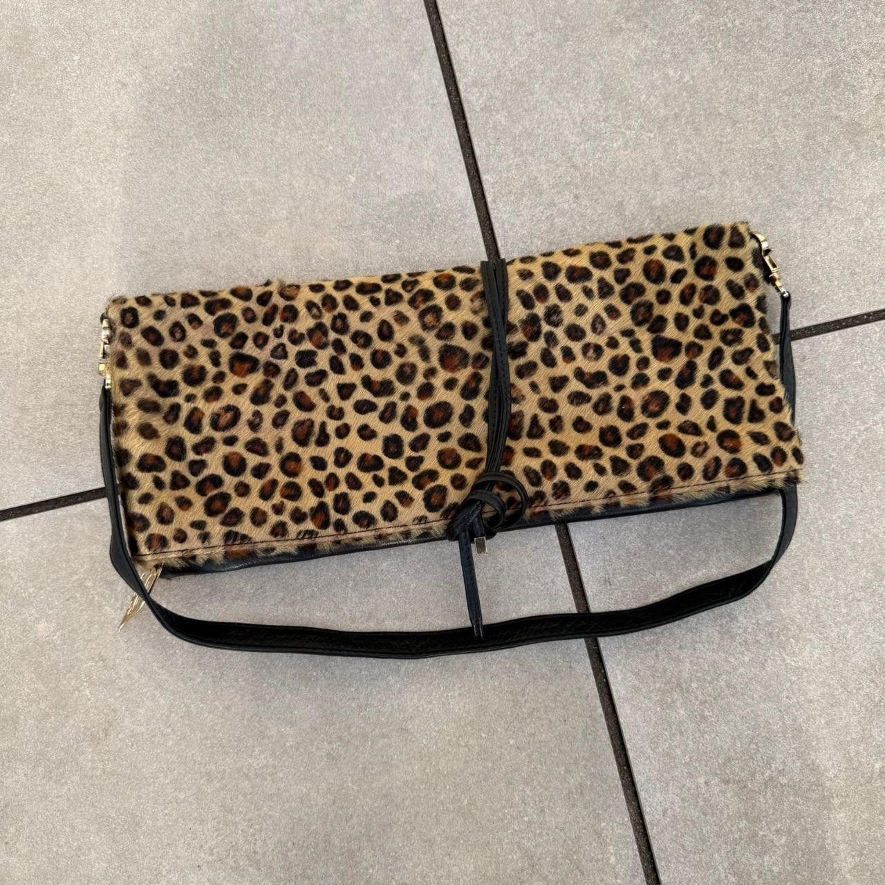 Vintage Vintage 90s Bag Animal Print Leather Leopard Size ONE SIZE - 2 Thumbnail
