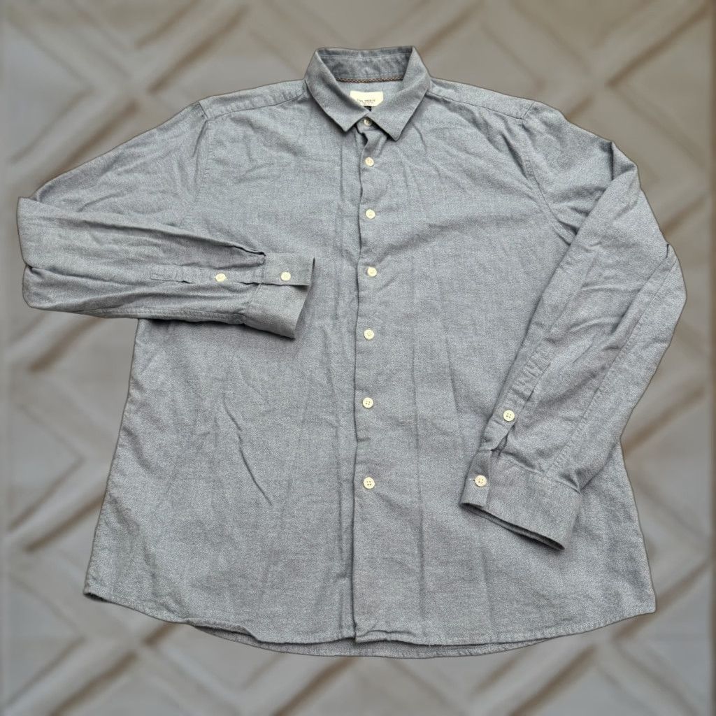 Vintage Civil Society Flannel Shirt Large Blue Gray Long Sleeve Button-Up Cotton Casual Mens Size US L / EU 52-54 / 3 - 1 Thumbnail