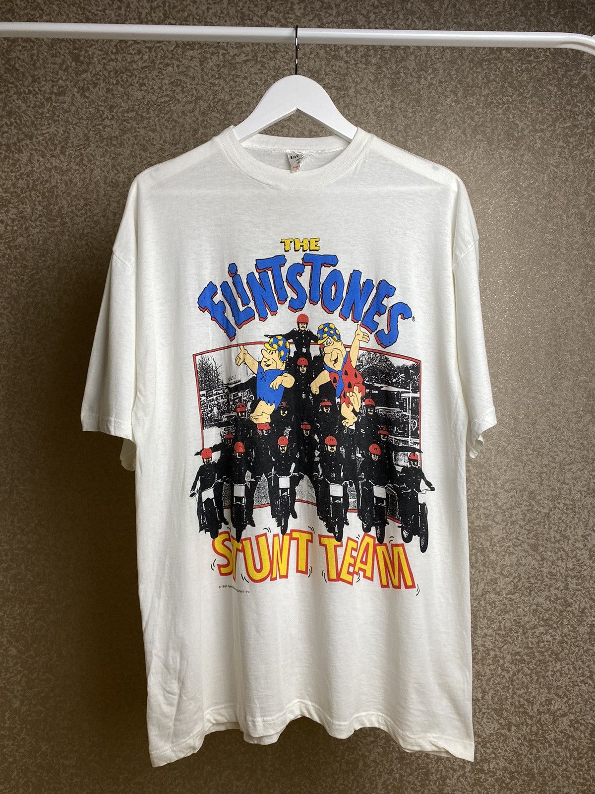 Vintage Vintage 1991 The Flintstones Movie Promo Rare t-shirt Size US XL / EU 56 / 4 - 6 Thumbnail