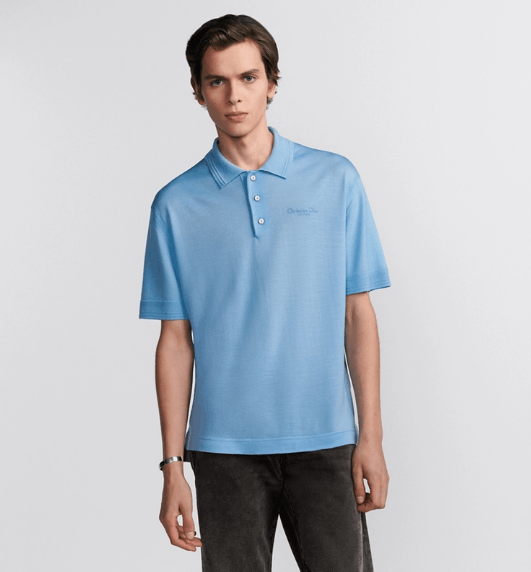 Dior o1w1db11225 493M80 Polo Shirt in Blue Size US M / EU 48-50 / 2 - 4 Thumbnail