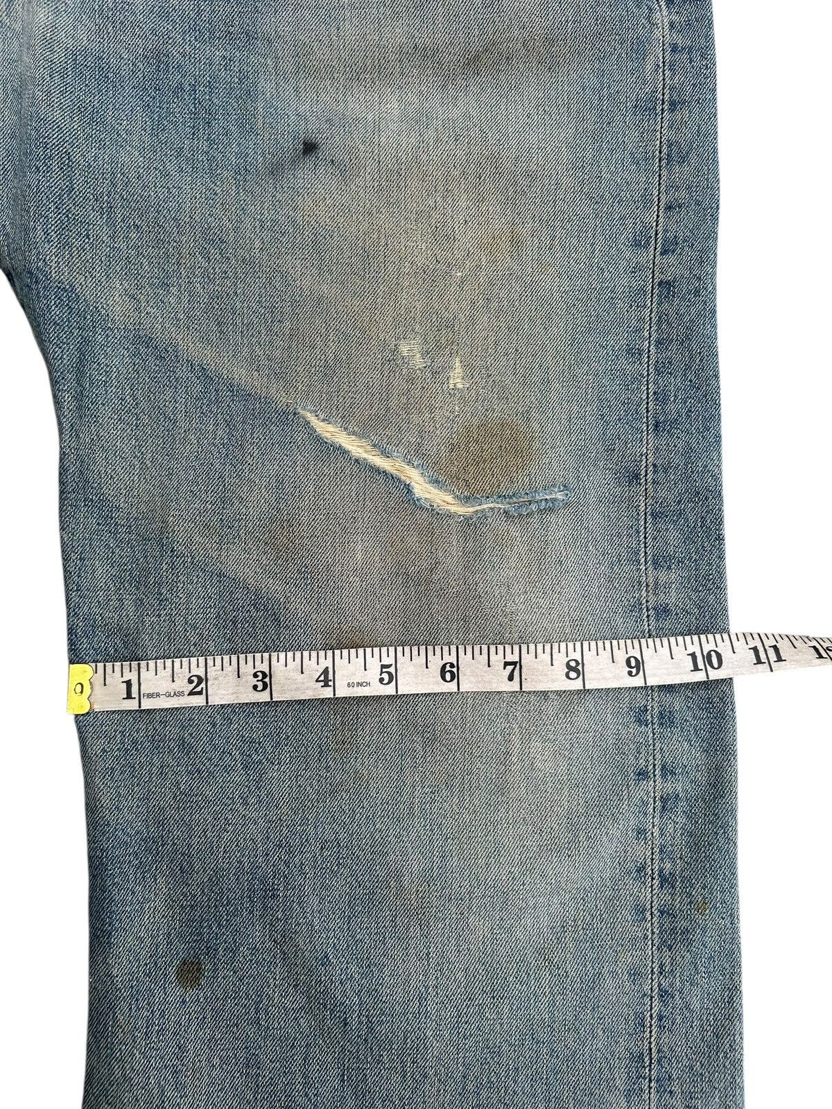 Kapital Thrashed Vintage Edwin 505 Selvedge Dirty Rusty Denim Jeans Size US 33 - 18 Thumbnail