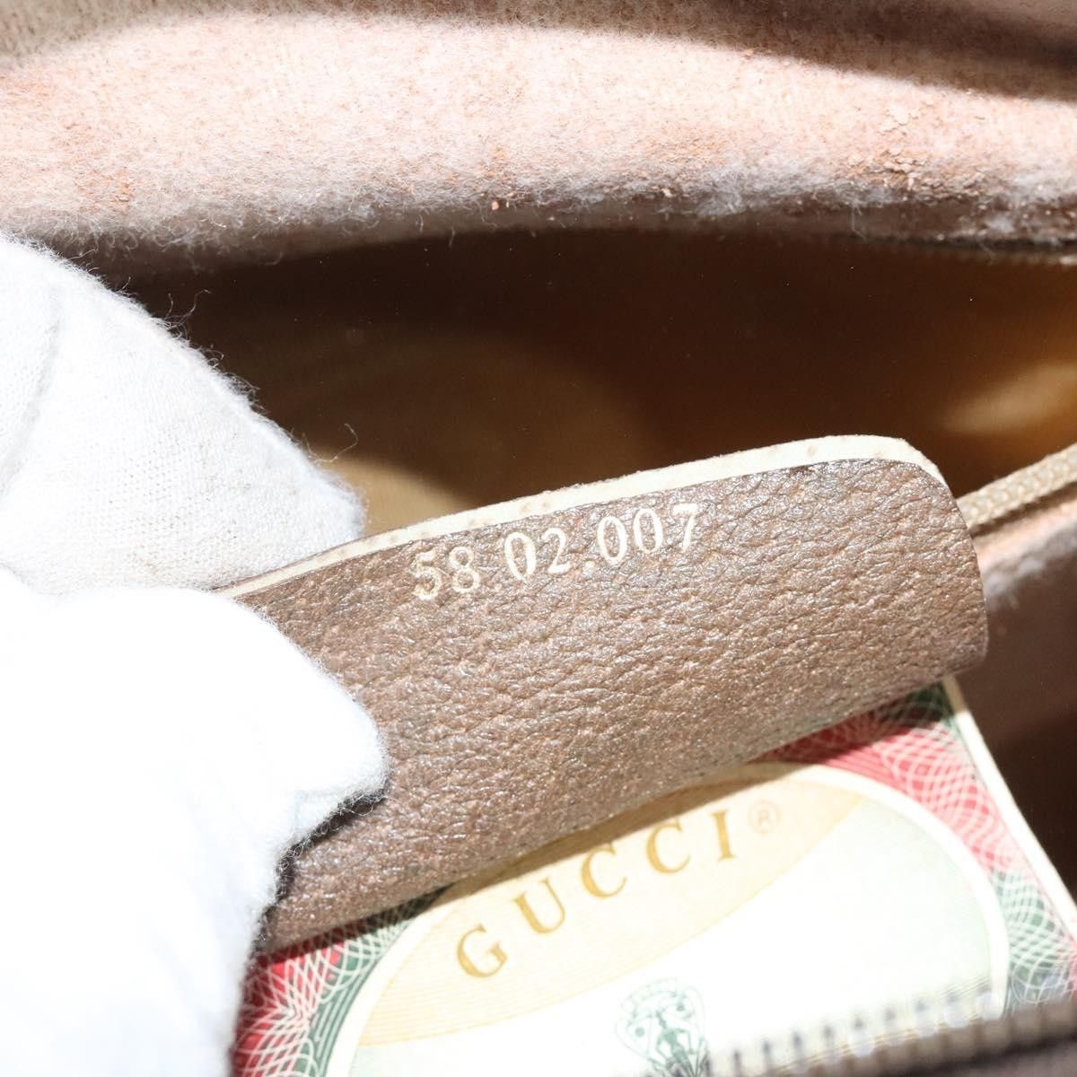 Gucci GUCCI GG Supreme Web Sherry Line Hand Bag Pvc Leather Beige Size ONE SIZE - 22 Thumbnail
