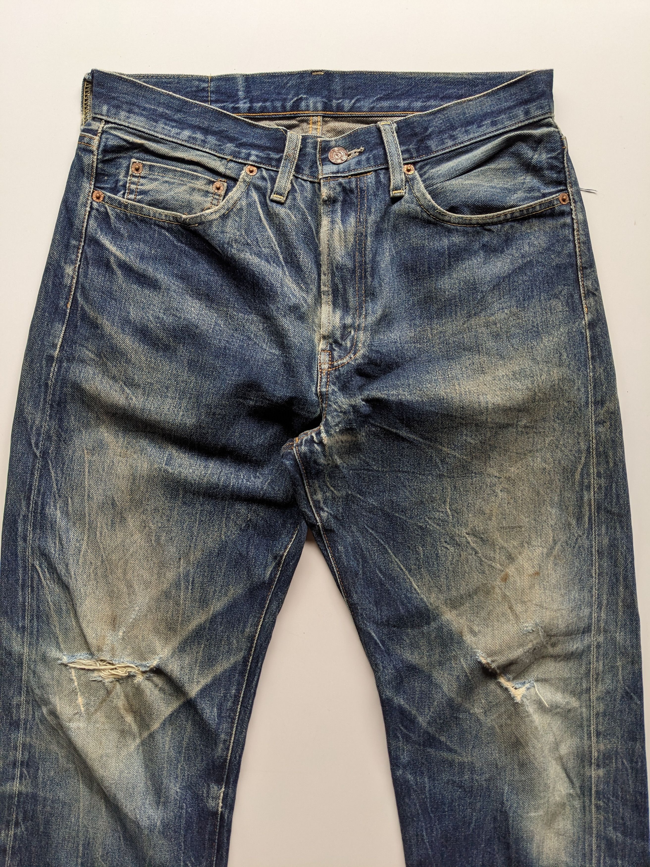 LVC × Levi's × Vintage Vintage Levi's LVC Big E selvedge distressed jeans Size US 32 / EU 48 - 4 Thumbnail