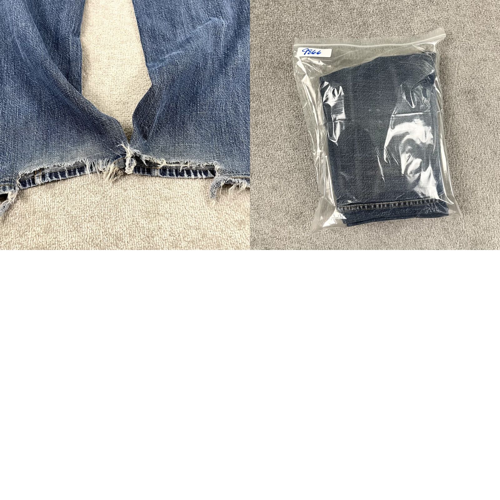 Rocawear ROCAWEAR Jeans Mens 32x31 Denim Grunge Patchwork Wide-Leg Distressed Y2K Mens Wide-Leg Jeans Blue 32 Men's Fashion Grunge Size US 32 / EU 48 - 10 Thumbnail