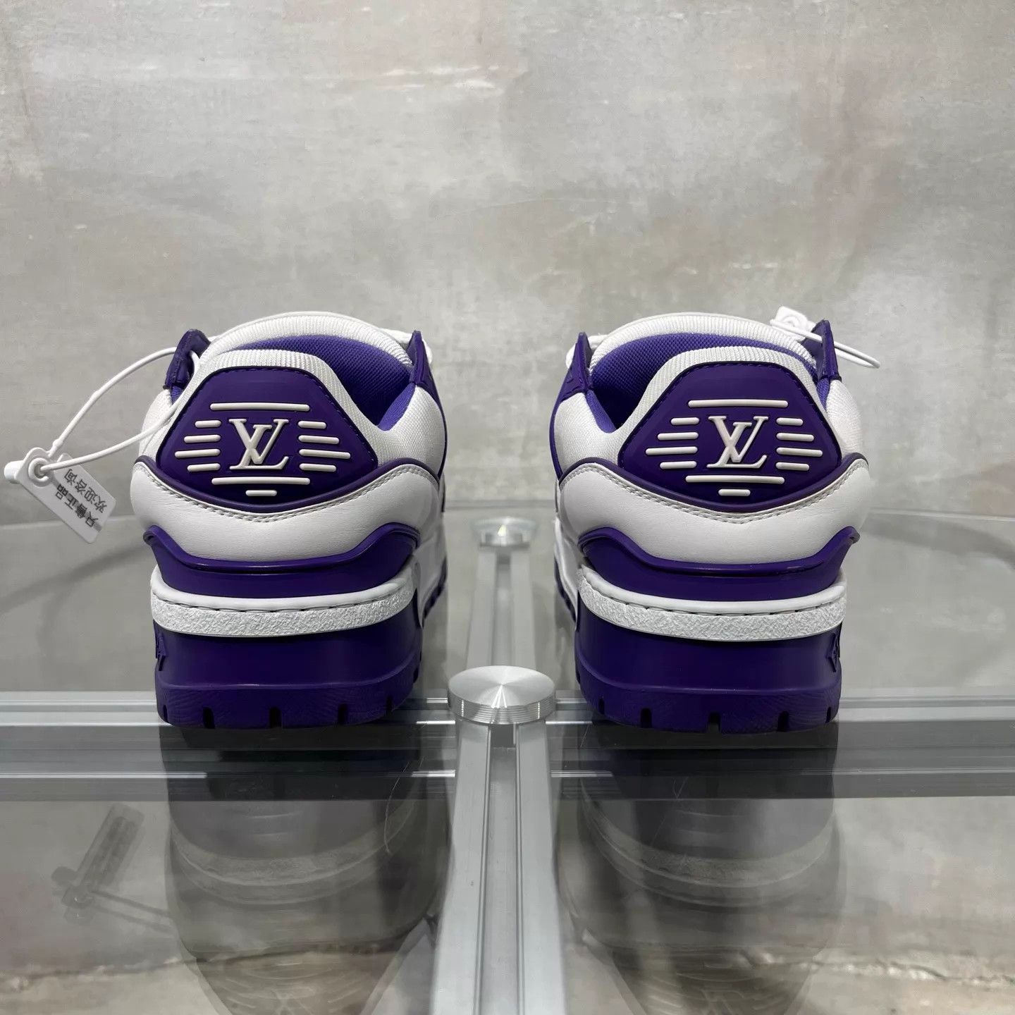 Louis Vuitton LV Trainer White Purple UK1 / 35 Size US 4.5 / IT 34.5 - 6 Thumbnail