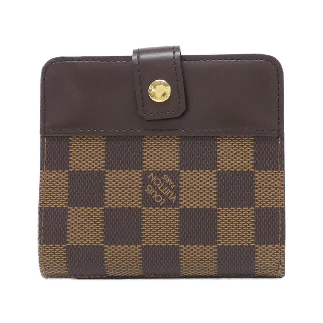 Louis Vuitton Louis Vuitton Louis Vuitton Damier Wallet Textile Short Wallet N61668 DUTY FREE for USA Size ONE SIZE - 1 Thumbnail