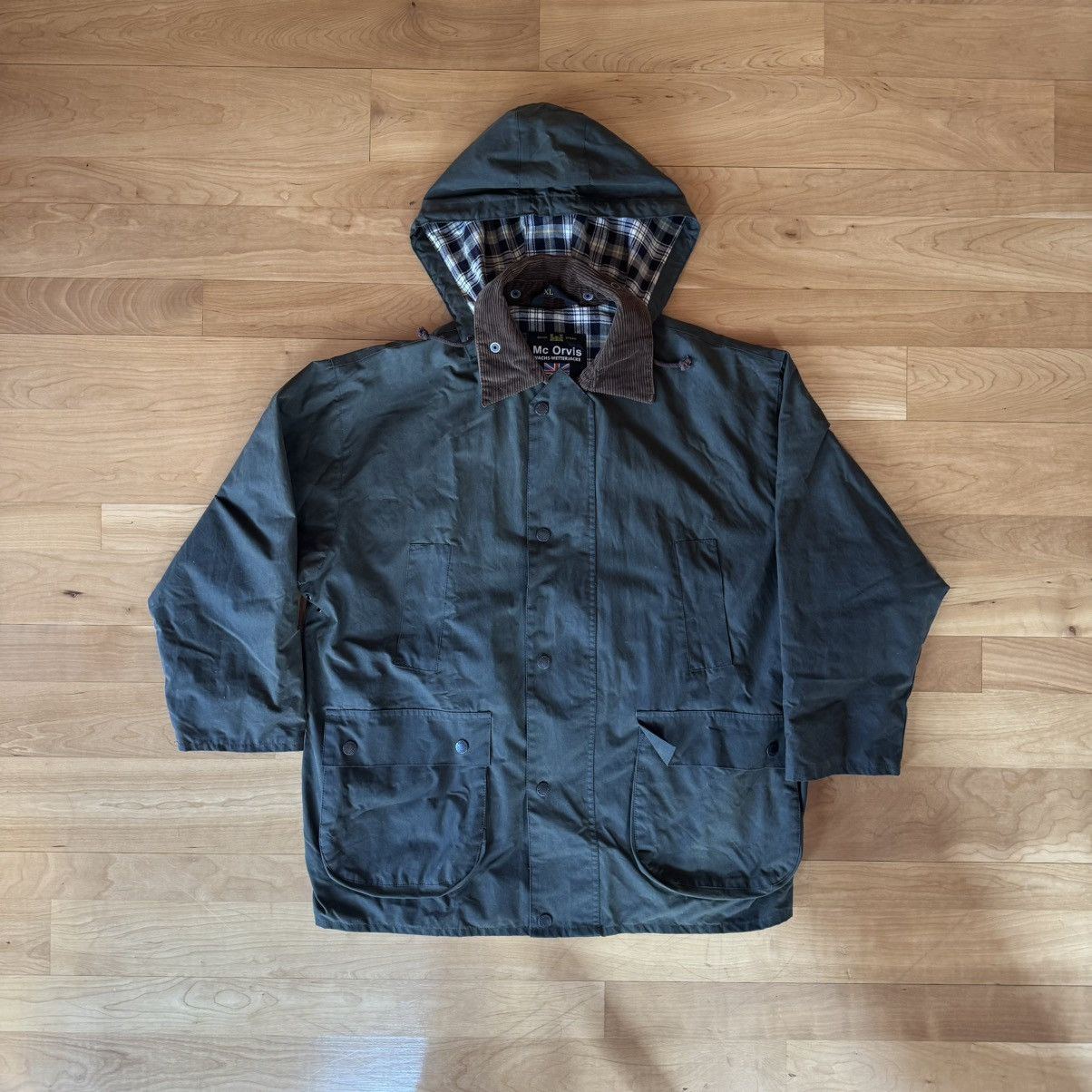 Orvis McOrvis Wachs-Wetterjacke Waxed Hunting Jacket Size US XL / EU 56 / 4 - 1 Thumbnail