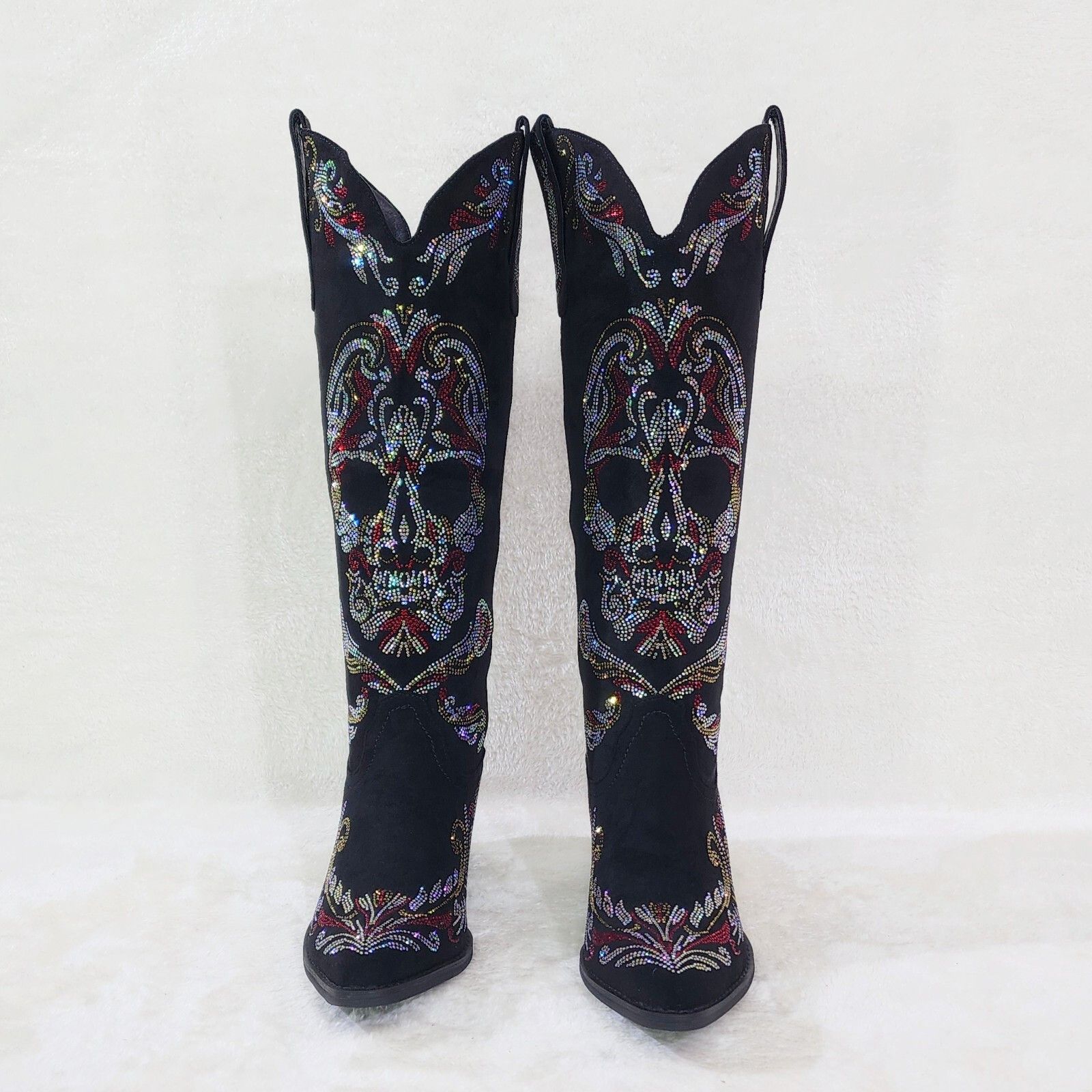 Other MUERTO Country Western Cowgirl Boots Sparkling Iridescent Rh Size US 8 / IT 38 - 5 Thumbnail