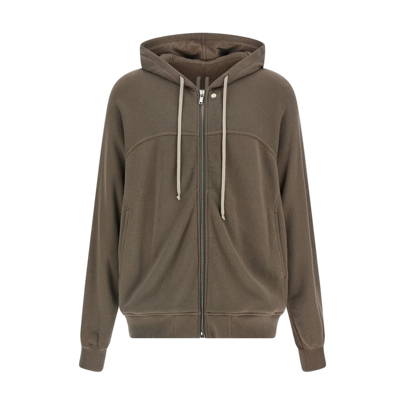 RICK OWENS Windbreaker Gray Cotton Hoodie New & Authentic (M