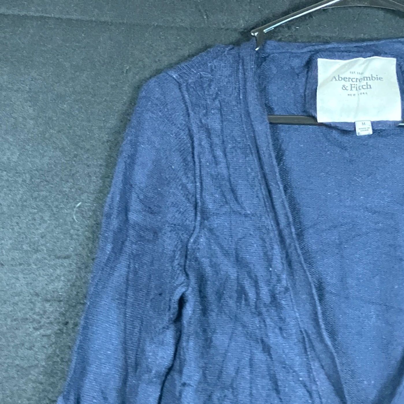 Abercrombie & Fitch Abercrombie & Fitch Womens Sweater Navy Button Cardigan Rabbit Hair Wool Blend M Size M / US 6-8 / IT 42-44 - 2 Thumbnail