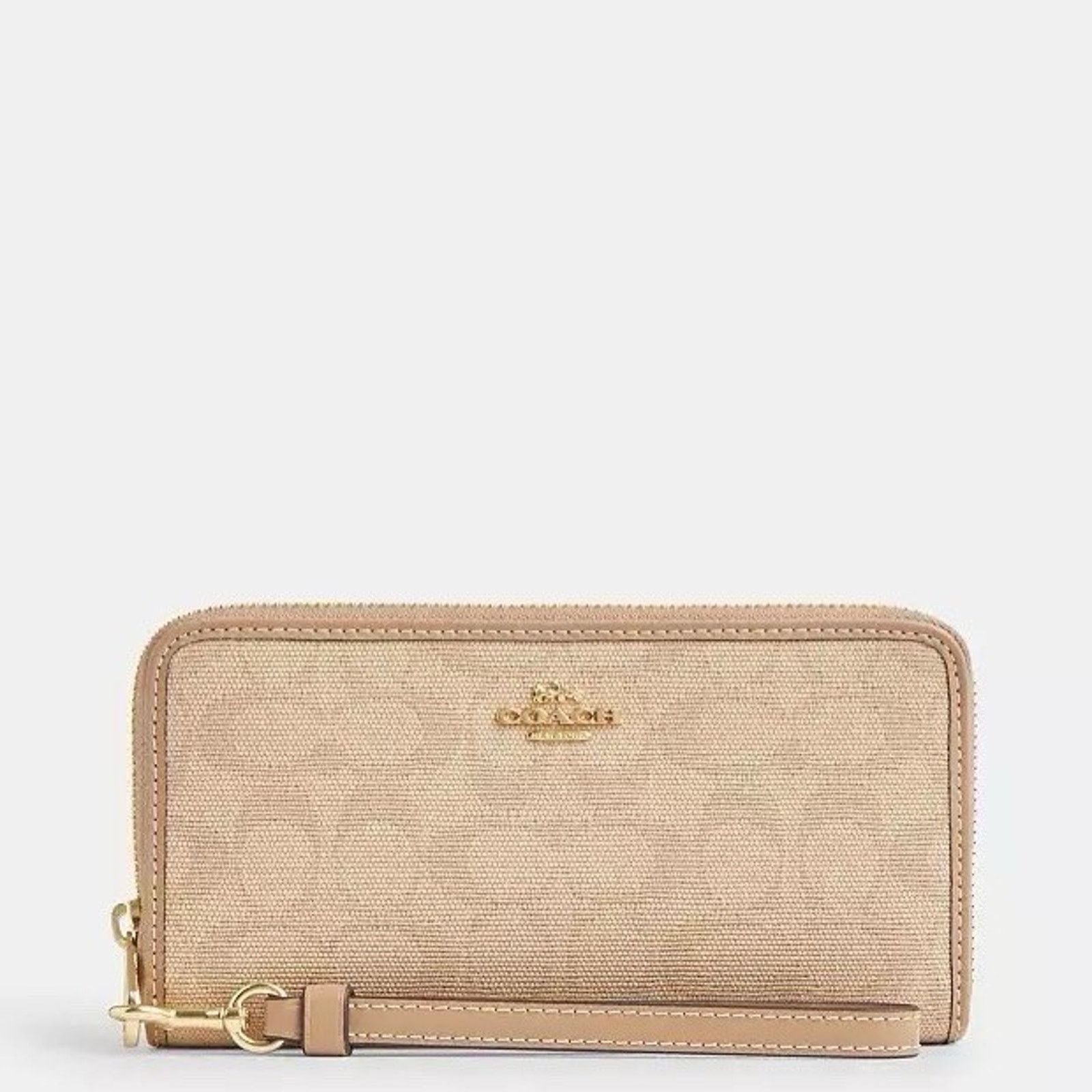 Coach NWT Coach Long Zip Around Wallet CAO81 Dark Natural Size ONE SIZE - 3 Thumbnail