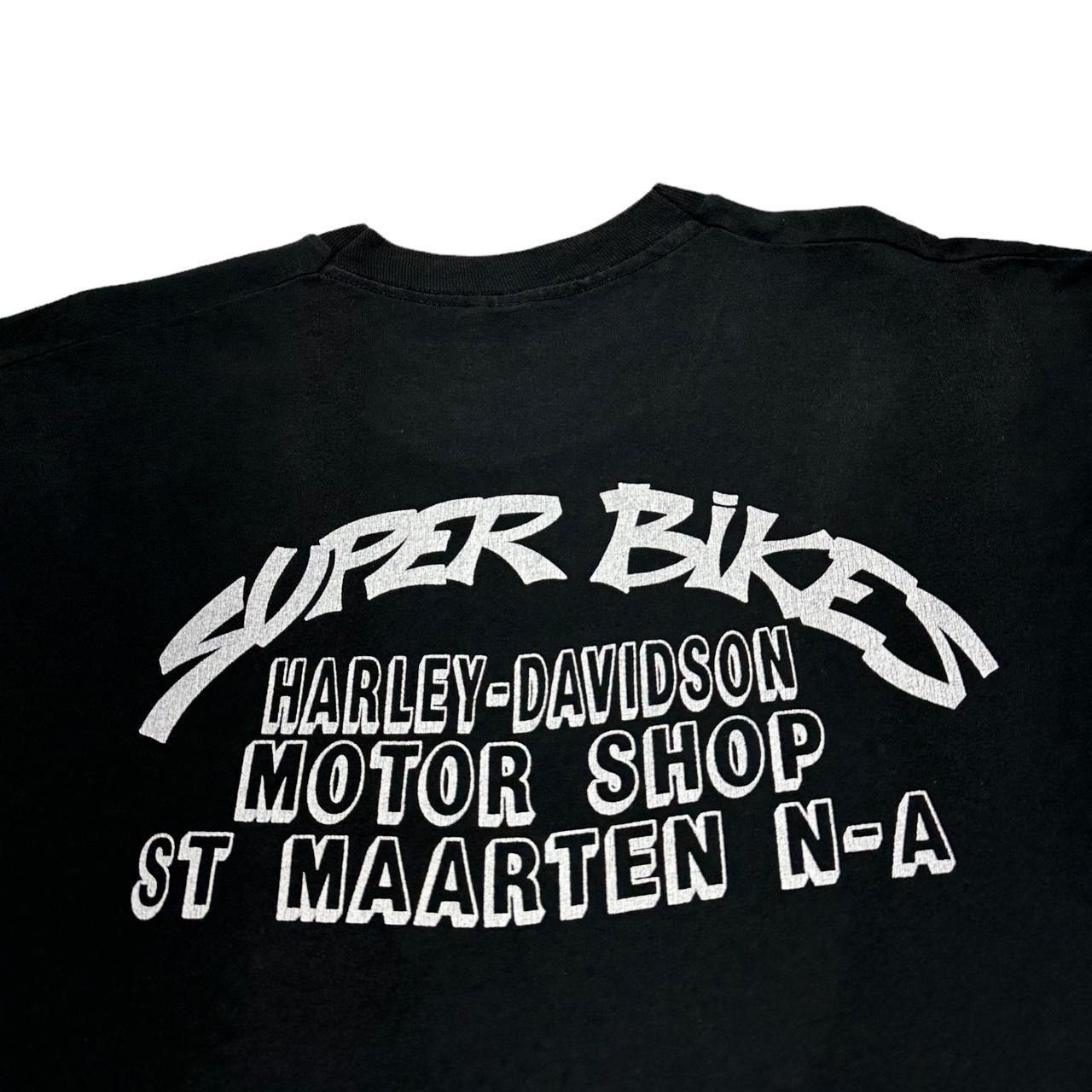 Harley Davidson × Vintage Vintage Harley Davidson Thumbs Up Super Bikes St Maarten T-S Size US XL / EU 56 / 4 - 5 Thumbnail