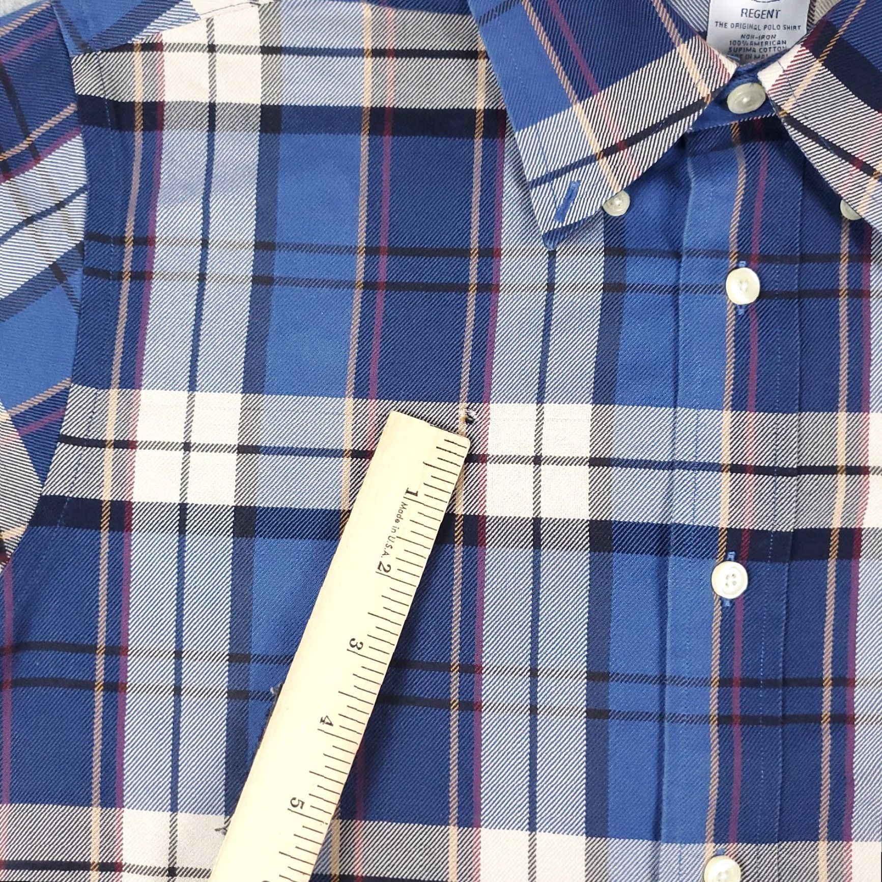 Brooks Brothers Brooks Brothers Shirt Medium Blue Plaid Button Up Long Sleeve Cotton Mens Size US M / EU 48-50 / 2 - 3 Thumbnail