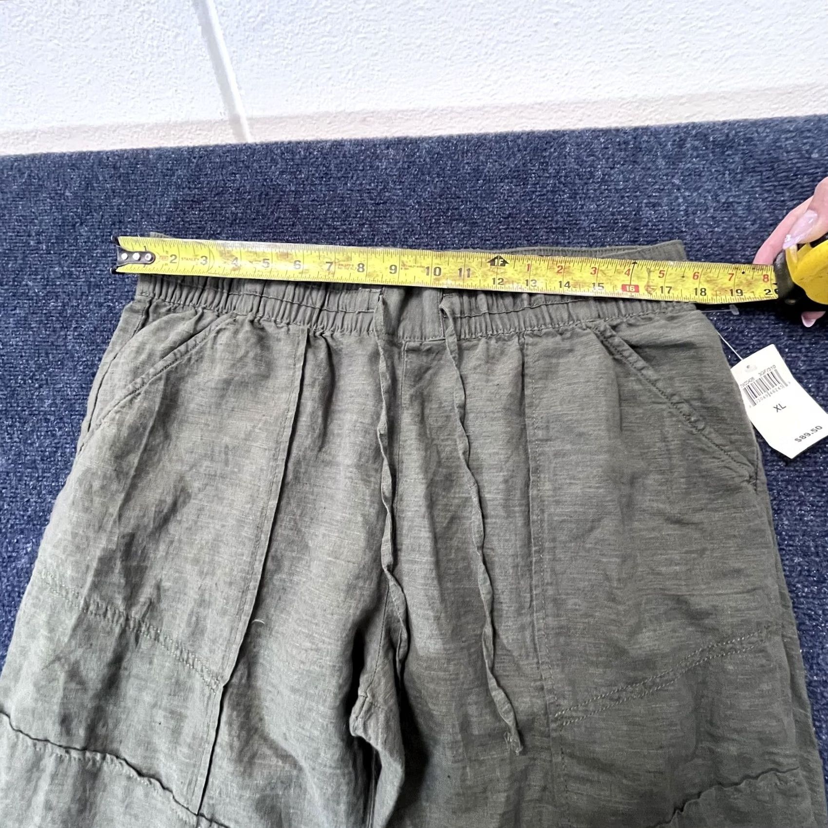 Lucky Brand Lucky Brand Jogger Pants Womens XL Olive Green Drawstring Elastic Waist Cuffed Ankle Pockets Size 40" / US 18 - 3 Thumbnail