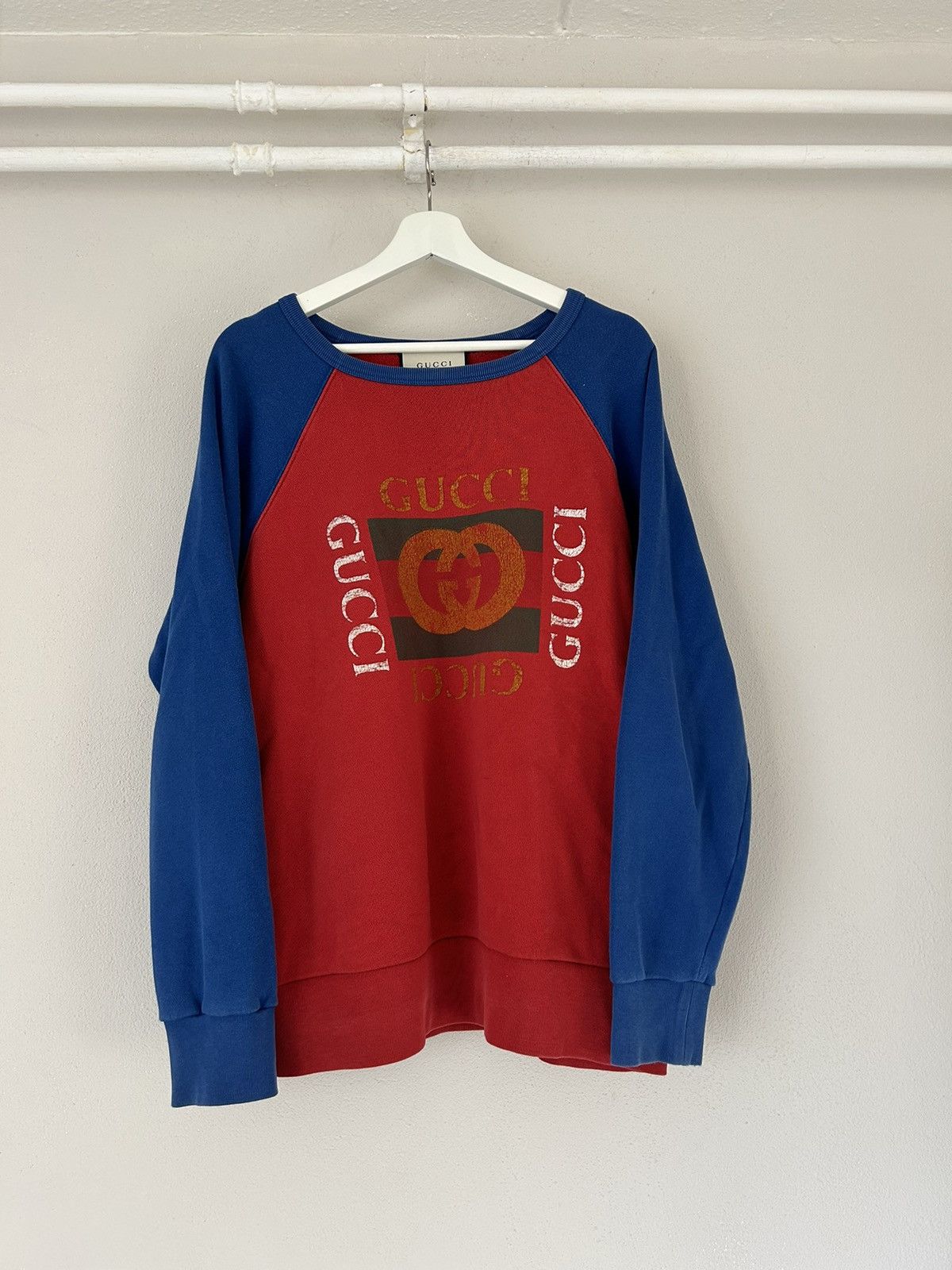 Gucci Colorblock Logo Print Jersey Sweatshirt Size US S / EU 44-46 / 1 - 3 Thumbnail