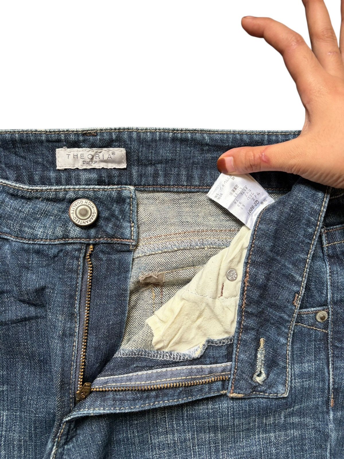Diesel Vintage Japanese Brand Blue Wash Distress Flare Jeans Size 29" - 5 Thumbnail