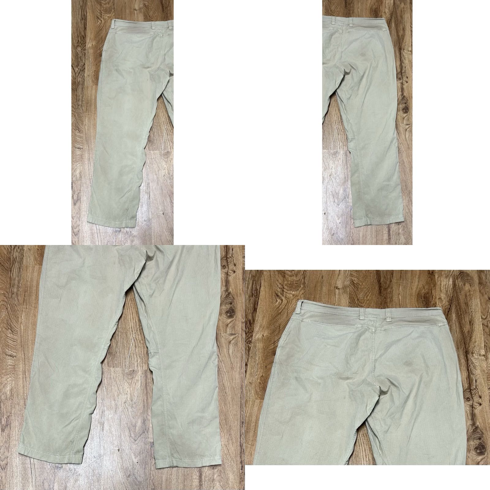 CO Duluth Trading Co Pants 38x30 Regular Straight Khaki Beige Cotton Blend Stretch Button Zipper Pockets Logo USA Men Size US 38 / EU 54 - 8 Thumbnail