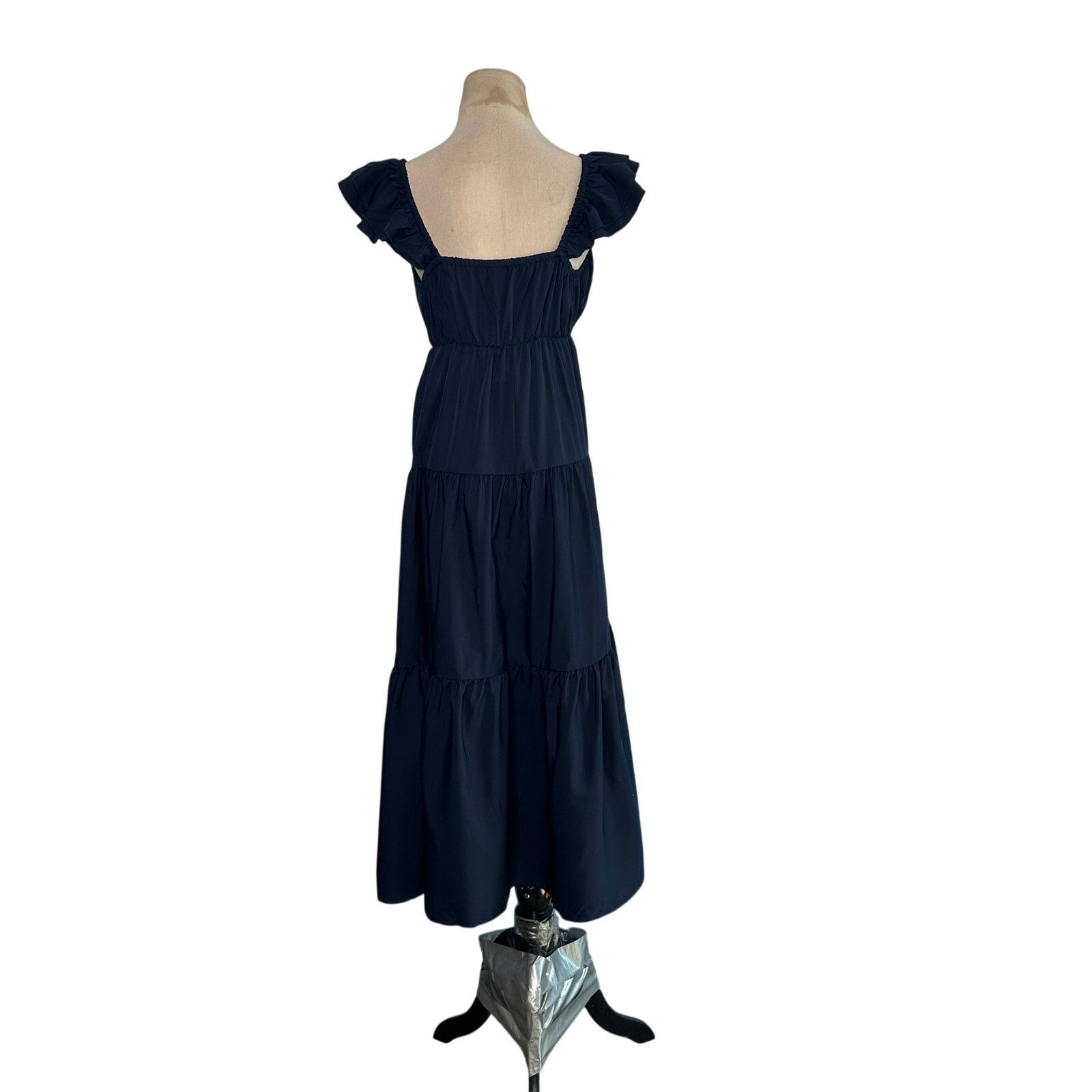 Shein Shein navy blue tiered midi dress size medium Size M / US 6-8 / IT 42-44 - 18 Thumbnail
