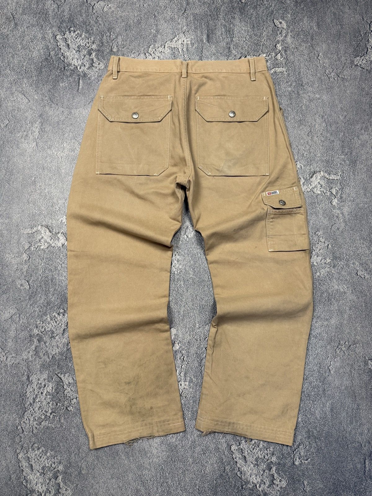 Diesel 00s Diesel Workwear Cargo Multipocket Pants Y2K Rare Faded Size US 34 / EU 50 - 2 Thumbnail