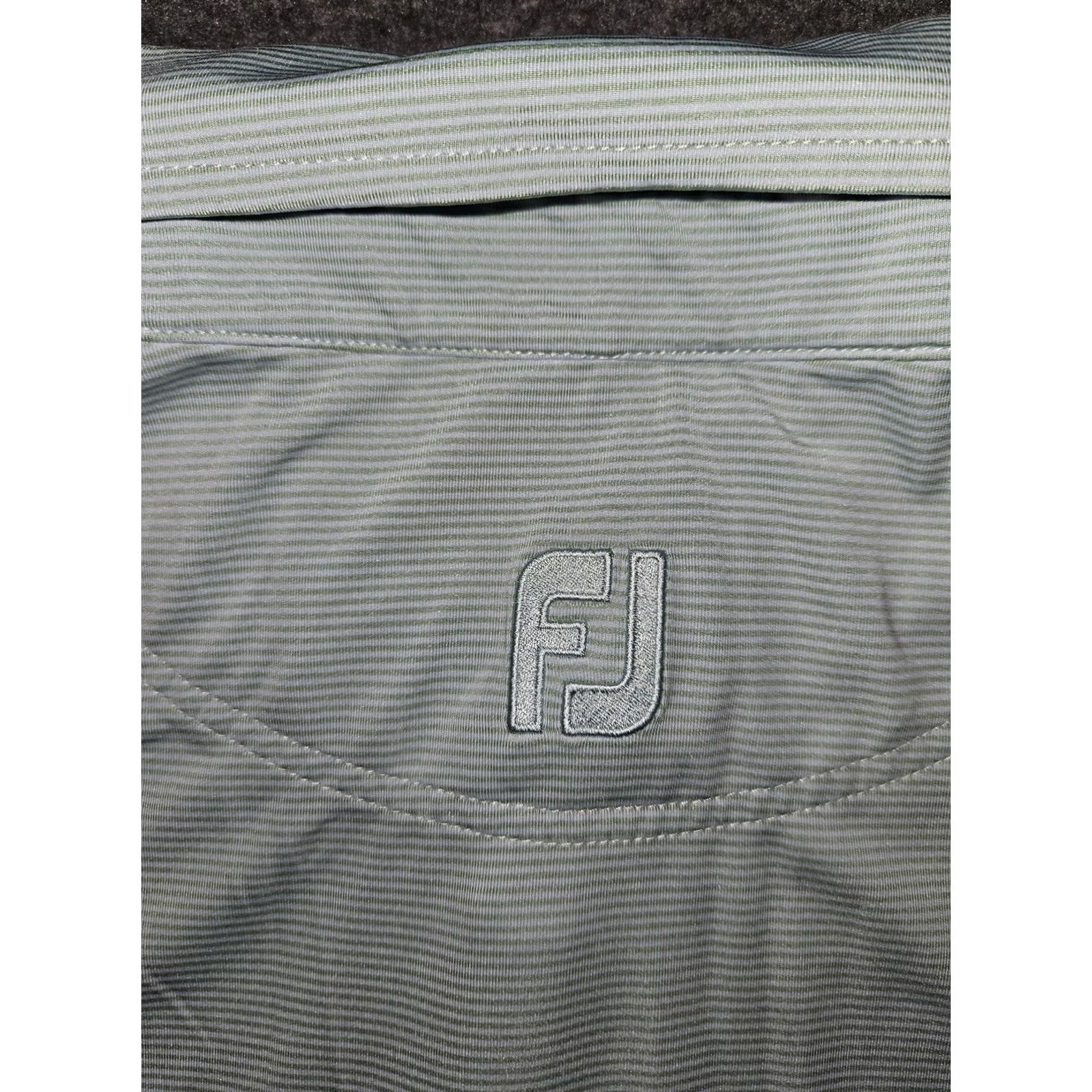 Footjoy FootJoy Polo Shirt Mens Large Striped Golf Performance Stretch FJ Green Breathy Lightweight Moisture Wicking Logo Short Sleeve Casual Activewear Golf Size US L / EU 52-54 / 3 - 7 Thumbnail