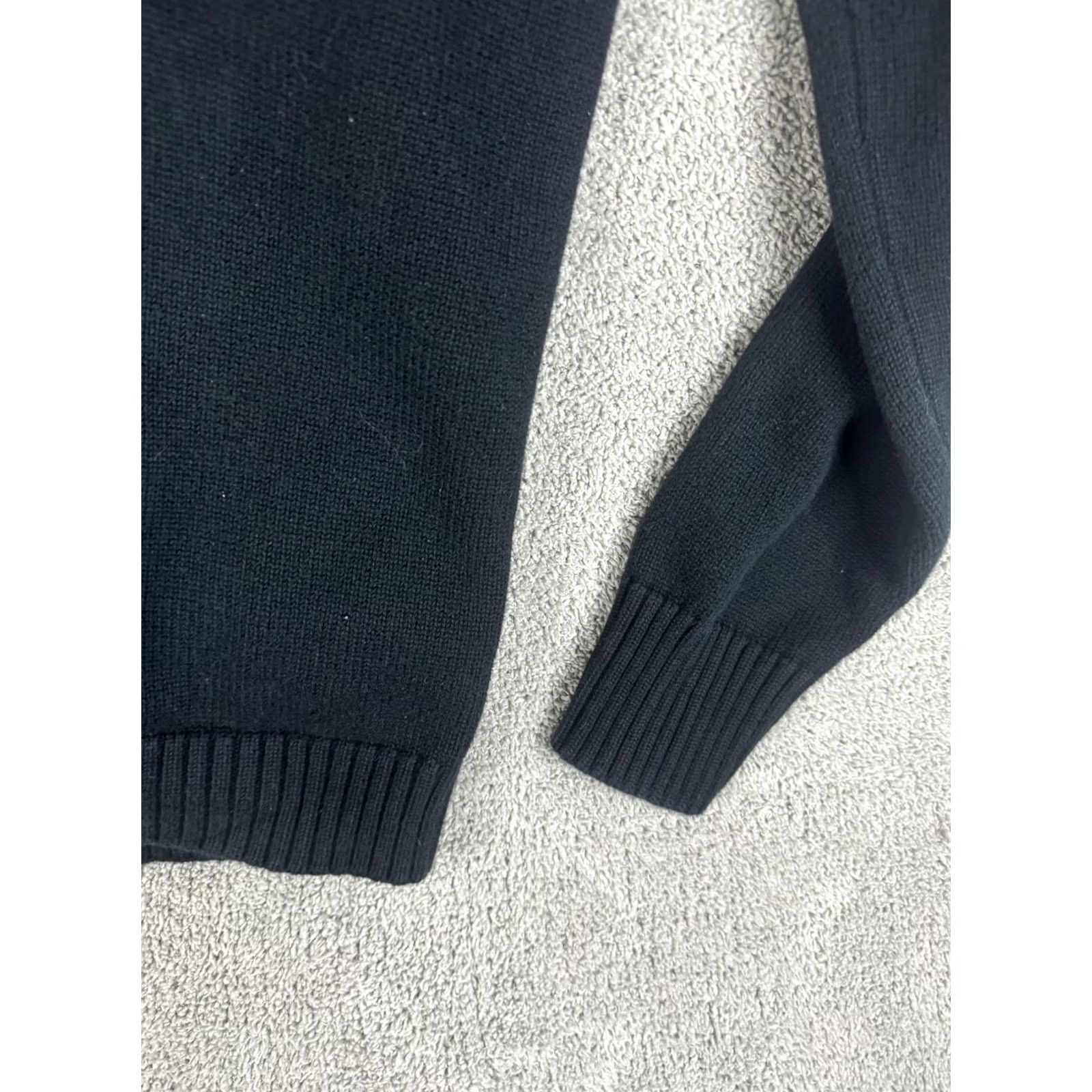 Lacoste Lacoste Sweater Mens Medium Black V-Neck Pullover Knit Croc Logo Size US S / EU 44-46 / 1 - 3 Thumbnail