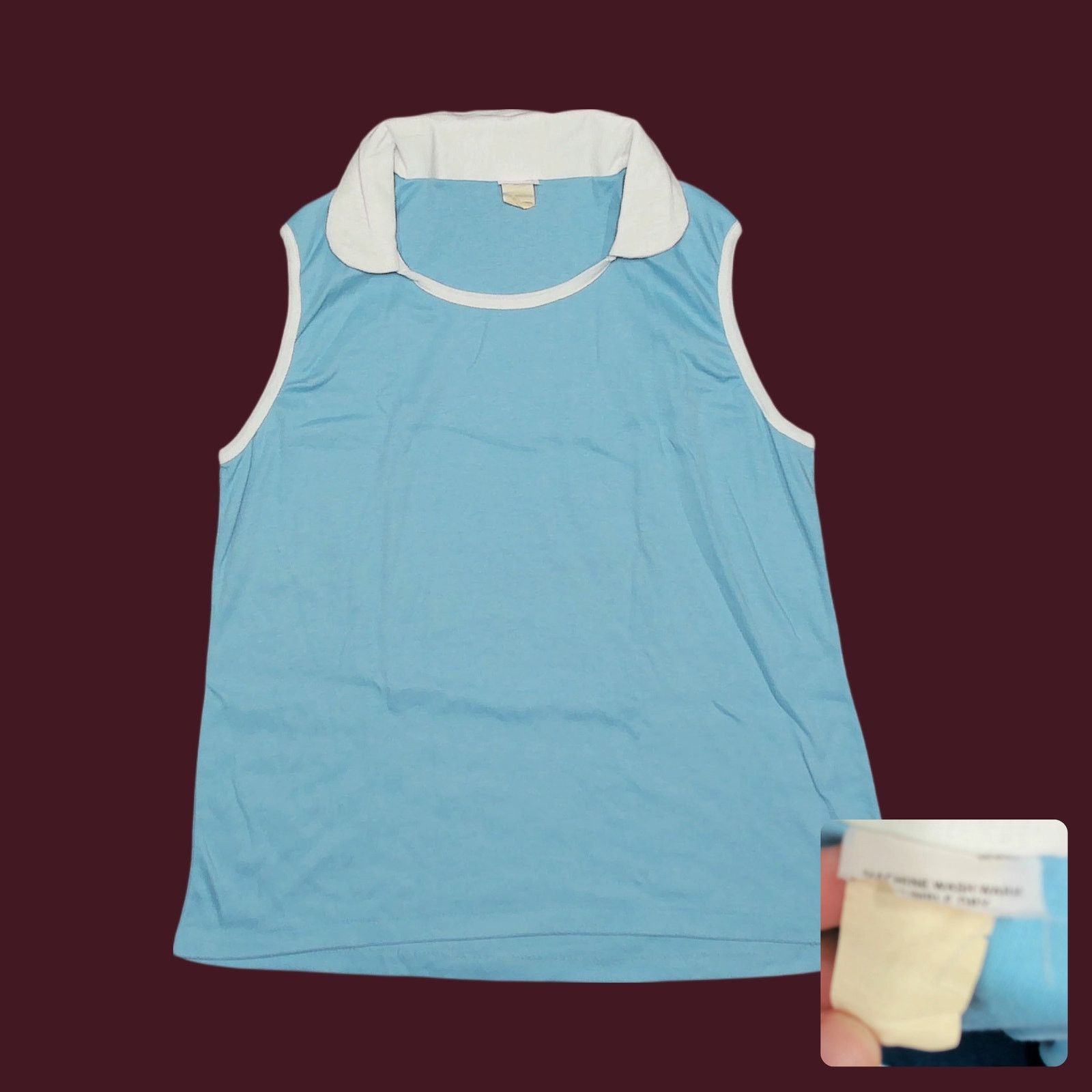 Vintage Vintage 70s Single Stitch Deadstock Tennis Polo Tunic Size L / US 10 / IT 46 - 1 Thumbnail