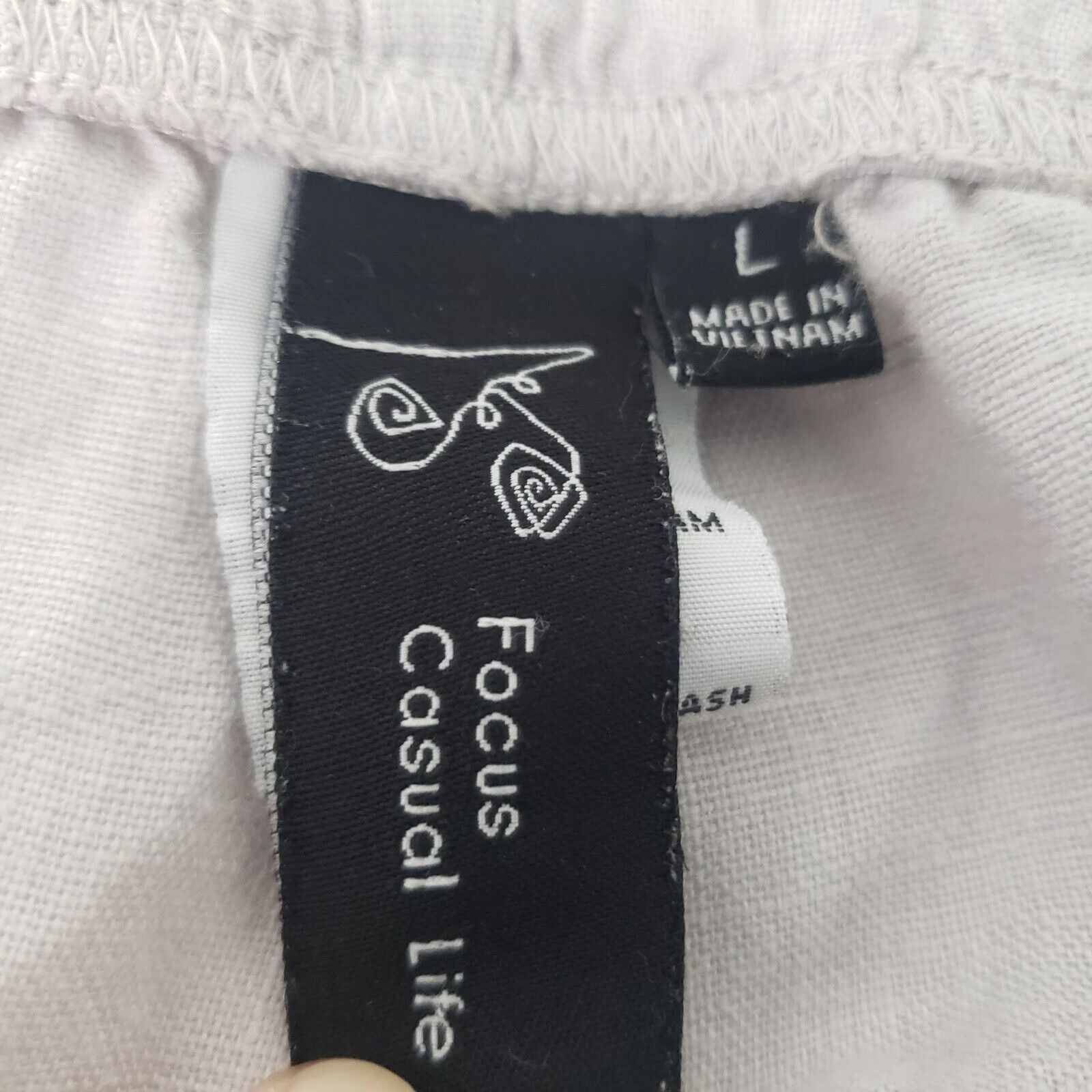 Designer Focus Casual Lite Linen Pants Womens Size Large Neutral Size 34" / US 12 / IT 48 - 6 Thumbnail