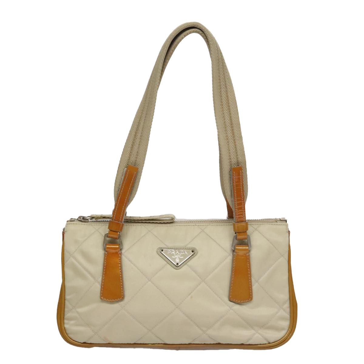 Prada Tessuto Beige Synthetic Shoulder Bag (Pre-Owned) Size ONE SIZE - 1 Thumbnail